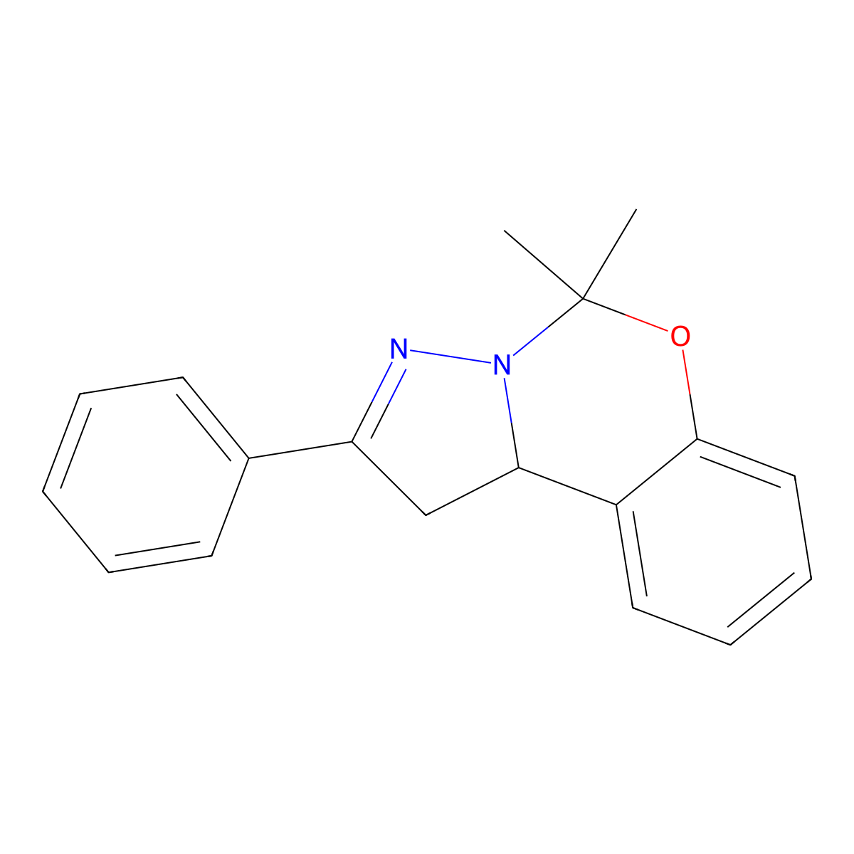 5,5-Dimethyl-2-phenyl-1,10b-dihydropyrazolo[1,5-c][1,3]benzoxazine molecular structure, CAS 140473-03-6