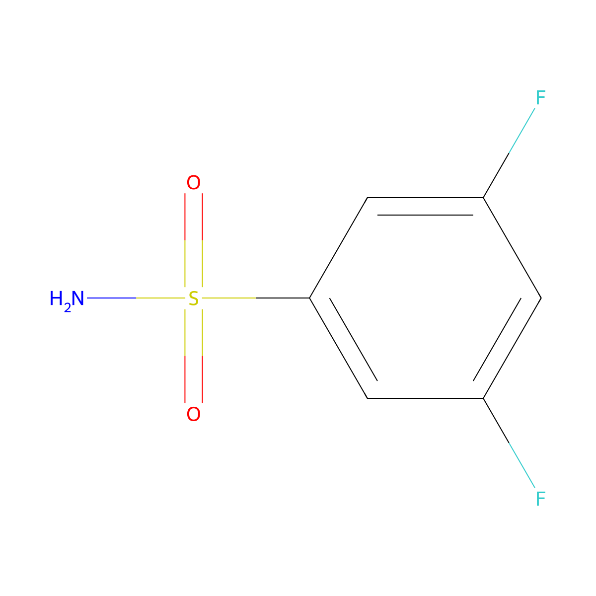 3,5-Difluorobenzenesulfonamide molecular structure, CAS 140480-89-3