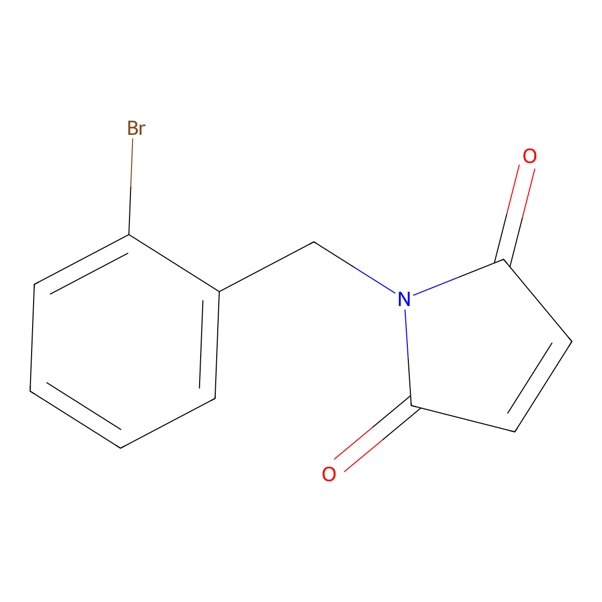 1-(2-Bromobenzyl)-1H-pyrrole-2,5-dione molecular structure, CAS 140480-93-9