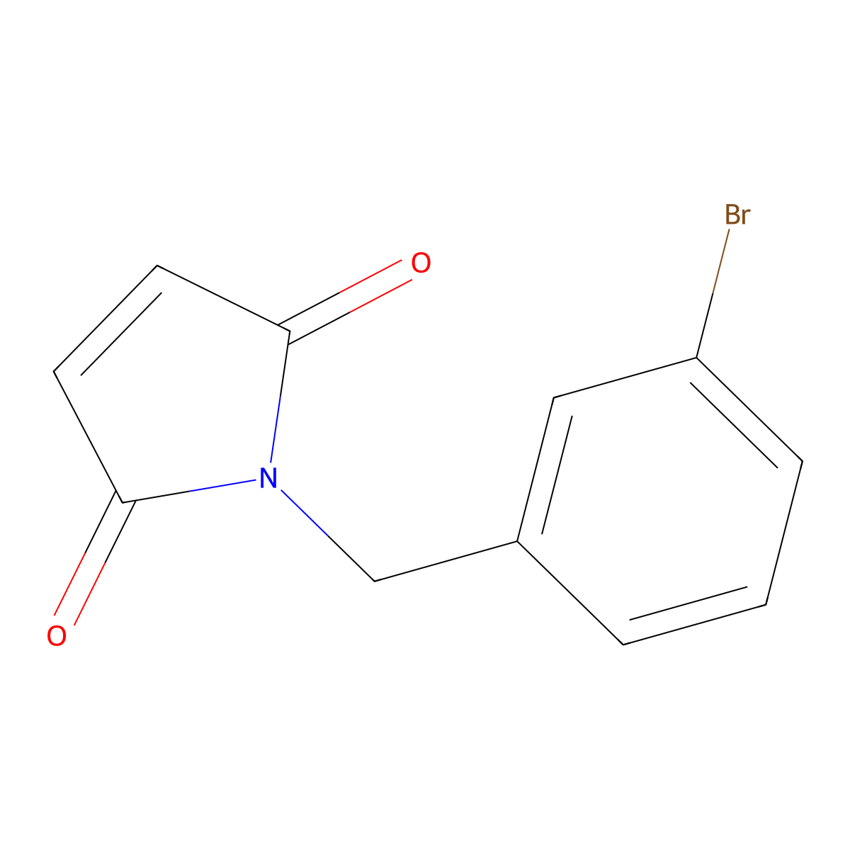 1-(3-Bromobenzyl)-1H-pyrrole-2,5-dione molecular structure, CAS 140480-94-0