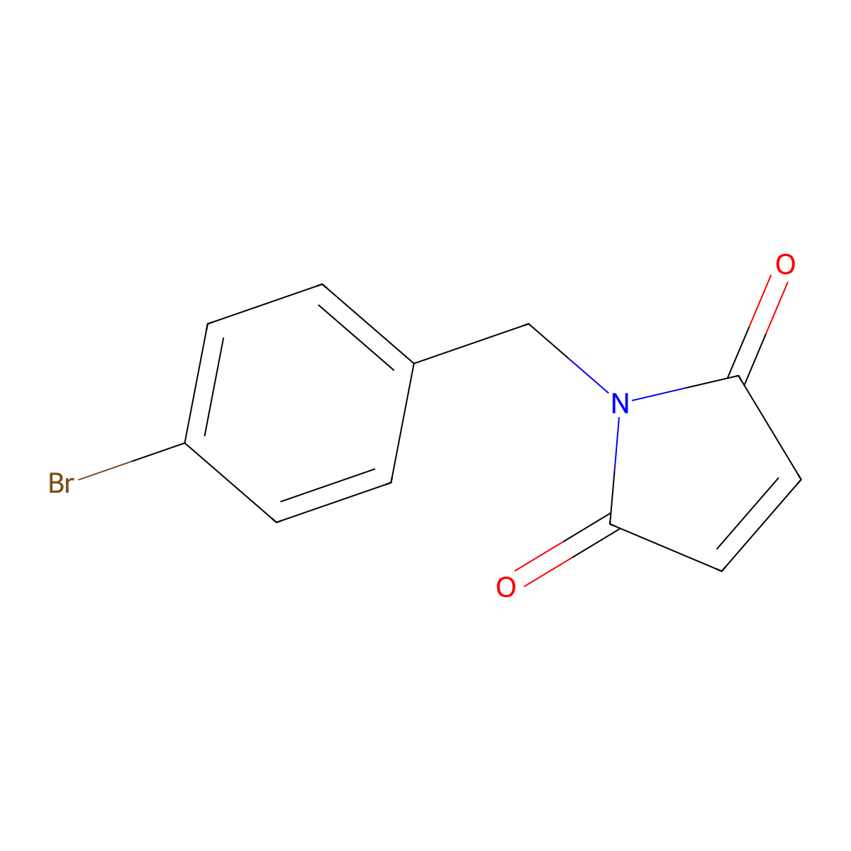 1-(4-Bromobenzyl)-1H-pyrrole-2,5-dione molecular structure, CAS 140480-95-1