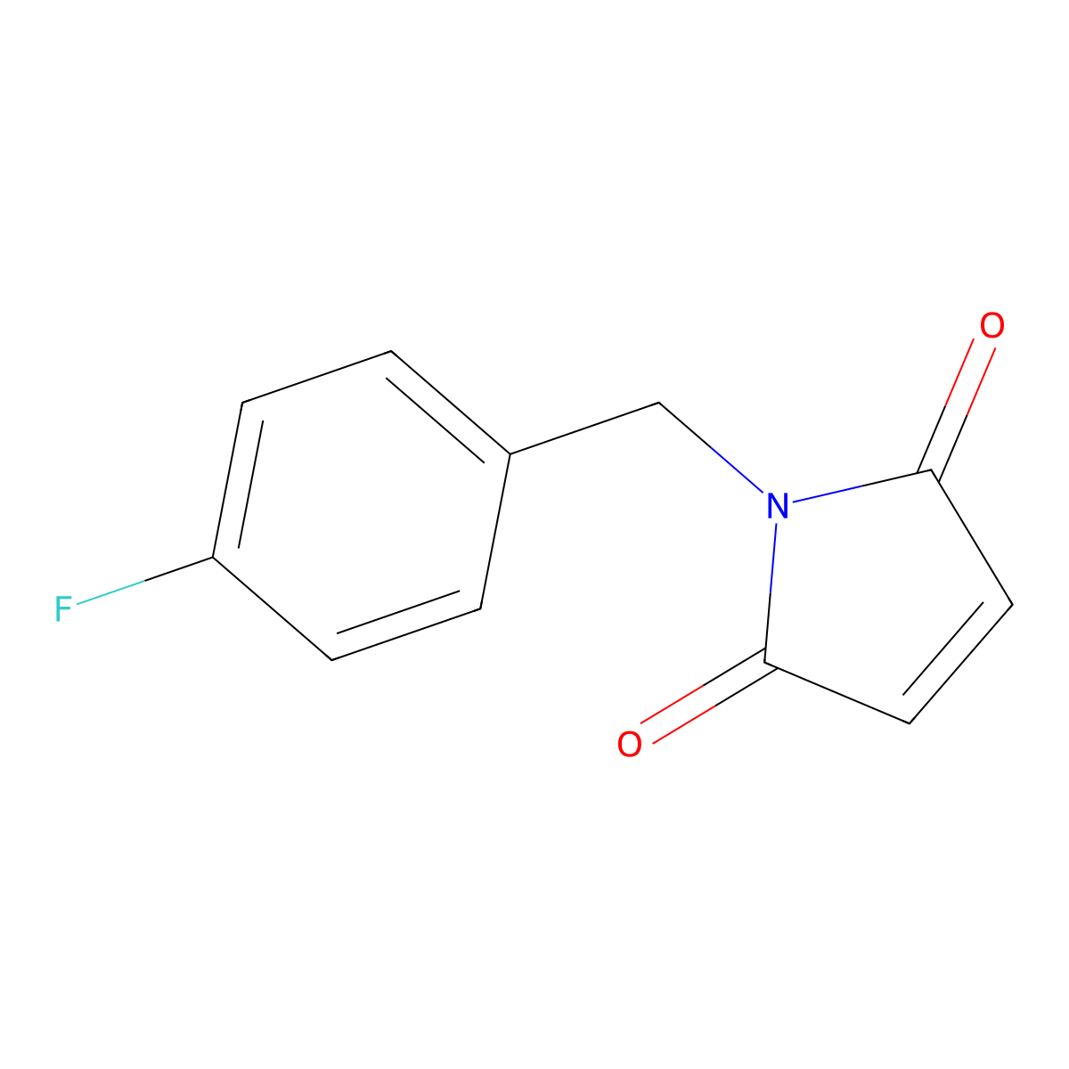 1-(4-fluorobenzyl)-1H-pyrrole-2,5-dione molecular structure, CAS 140480-99-5