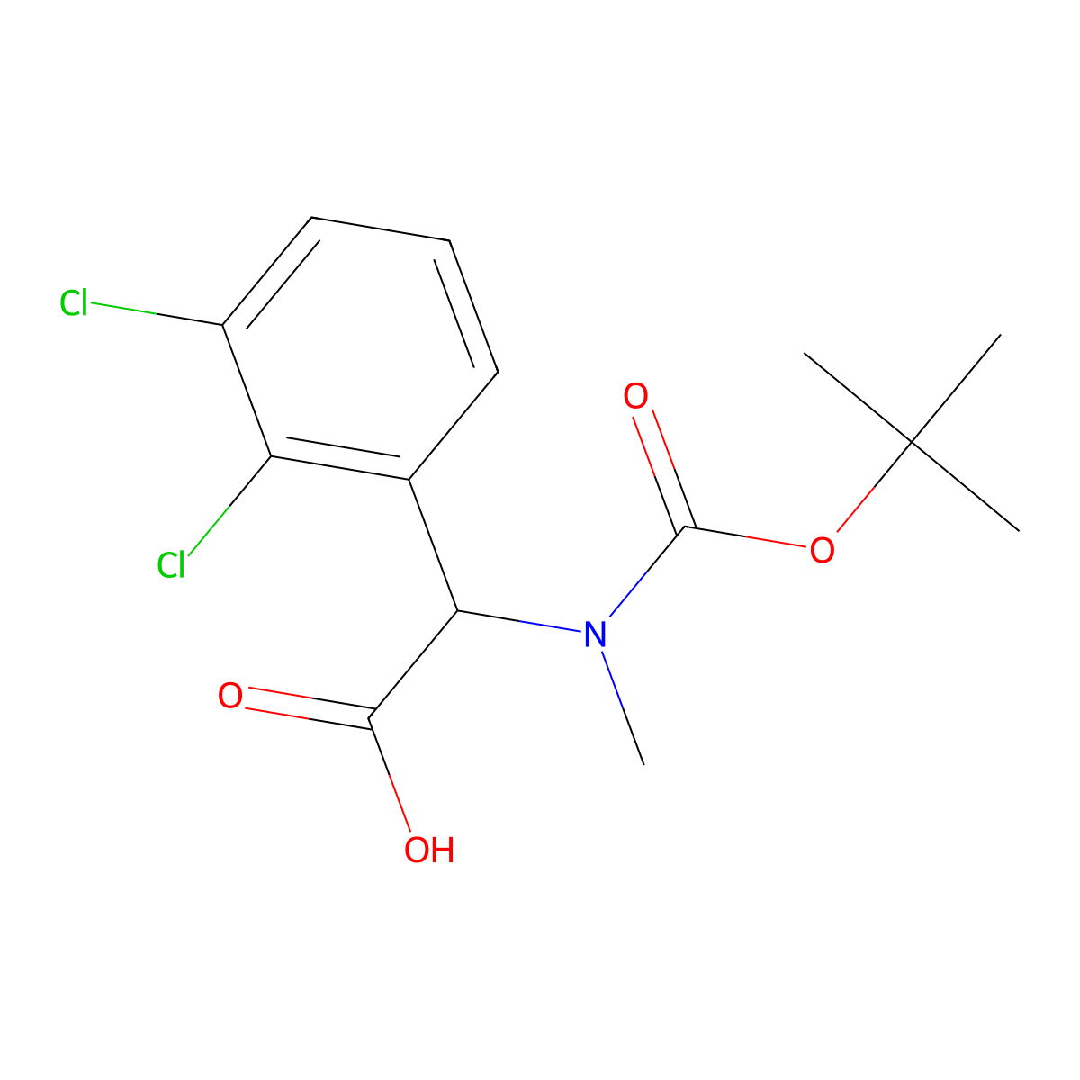 2-{[(Tert-butoxy)carbonyl](methyl)amino}-2-(2,3-dichlorophenyl)acetic acid molecular structure, CAS 1404824-58-3