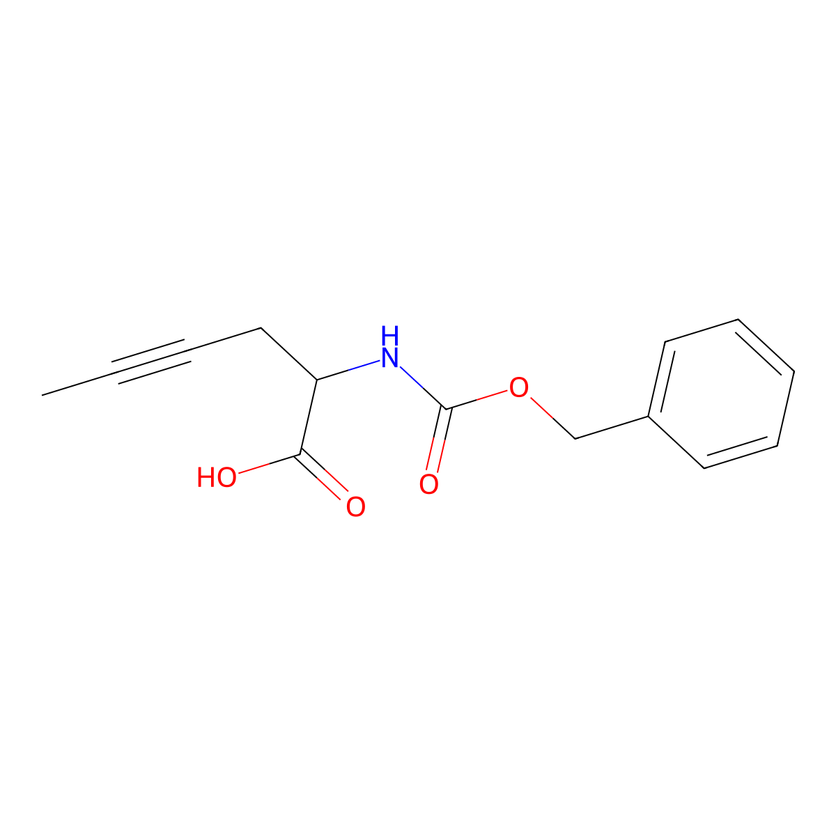 2-{[(Benzyloxy)carbonyl]amino}hex-4-ynoic acid molecular structure, CAS 1404825-01-9