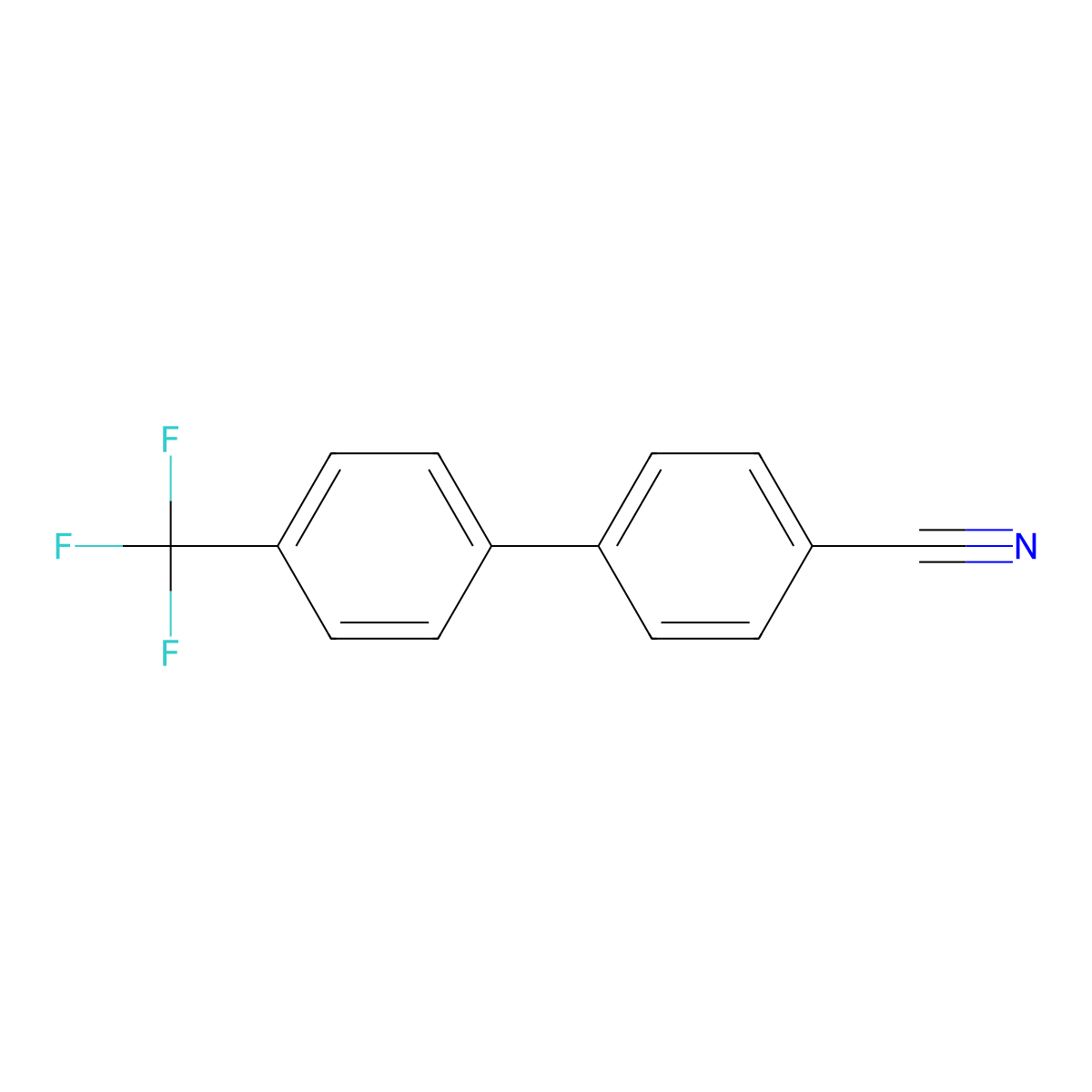 4-Cyano-4'-(Trifluoromethyl)biphenyl molecular structure, CAS 140483-60-9