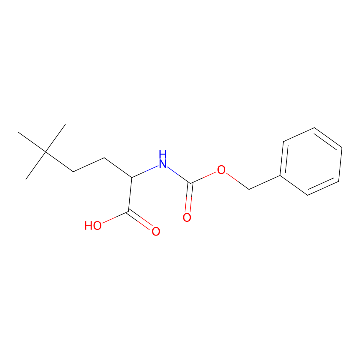 2-{[(Benzyloxy)carbonyl]amino}-5,5-dimethylhexanoic acid molecular structure, CAS 1404842-60-9