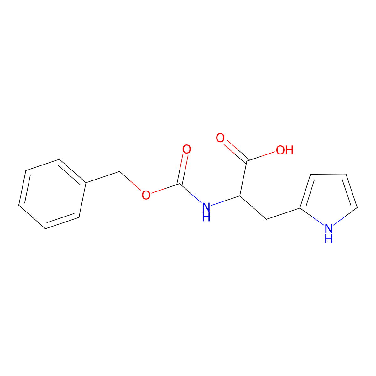 2-{[(benzyloxy)carbonyl]amino}-3-(1H-pyrrol-2-yl)propanoic acid molecular structure, CAS 1404871-23-3