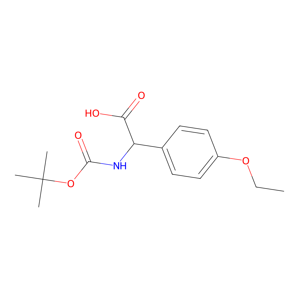 2-{[(Tert-butoxy)carbonyl]amino}-2-(4-ethoxyphenyl)acetic acid molecular structure, CAS 1404877-92-4
