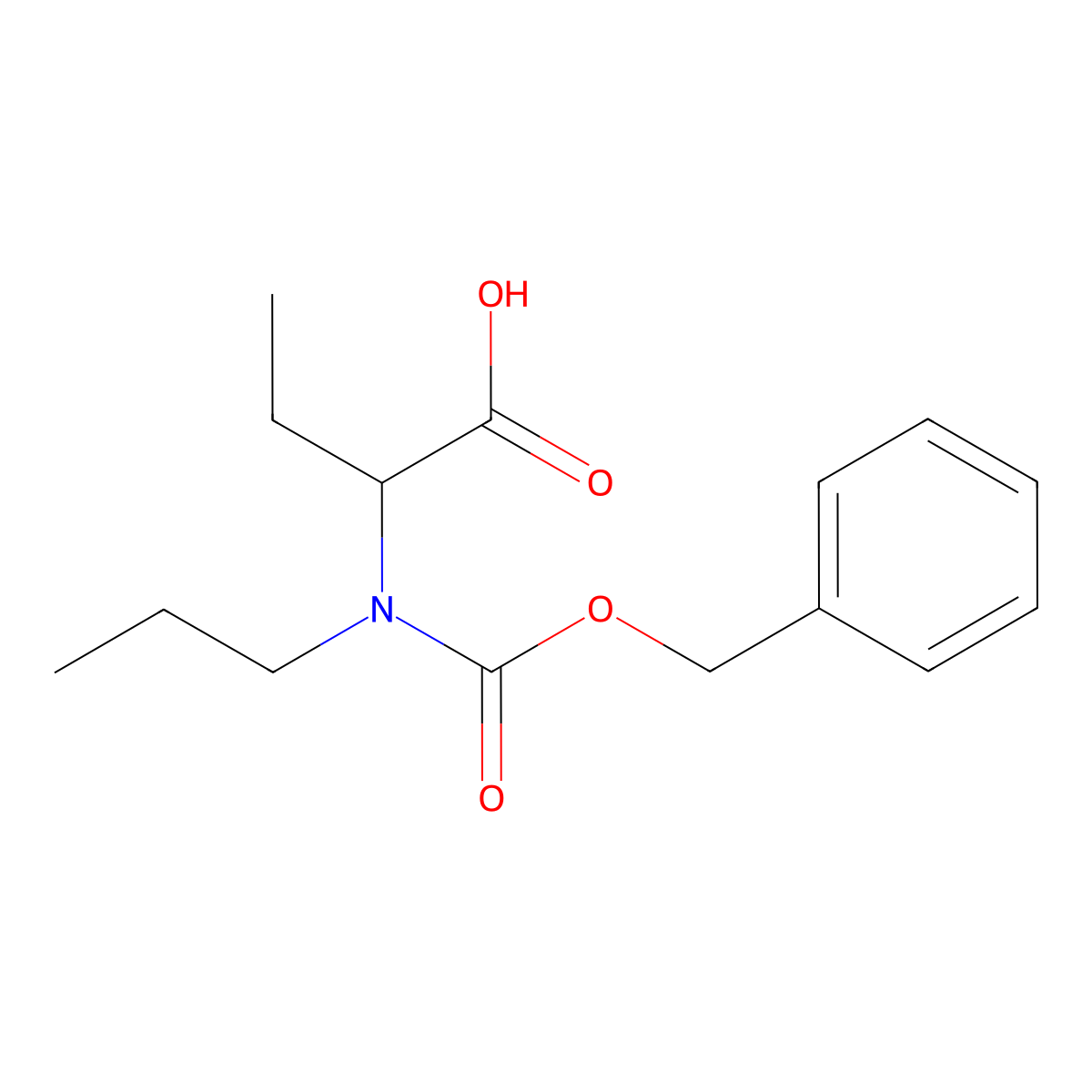 2-{[(Benzyloxy)carbonyl](propyl)amino}butanoic acid molecular structure, CAS 1404878-64-3