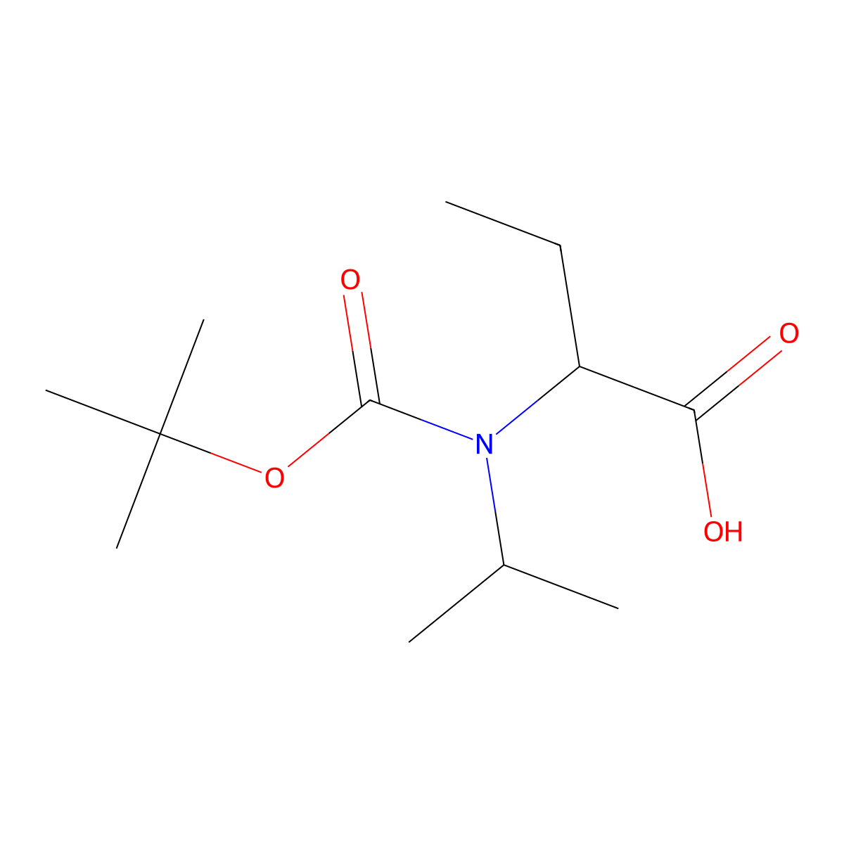 2-{[(Tert-butoxy)carbonyl](propan-2-yl)amino}butanoic acid molecular structure, CAS 1404879-16-8
