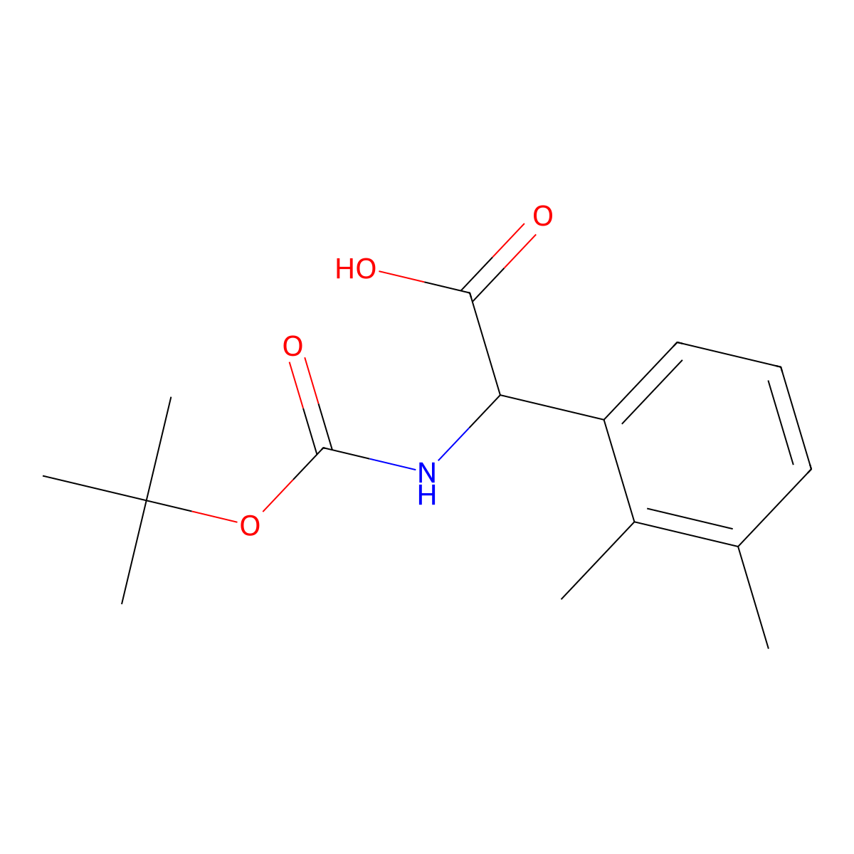 2-{[(Tert-butoxy)carbonyl]amino}-2-(2,3-dimethylphenyl)acetic acid molecular structure, CAS 1404879-55-5