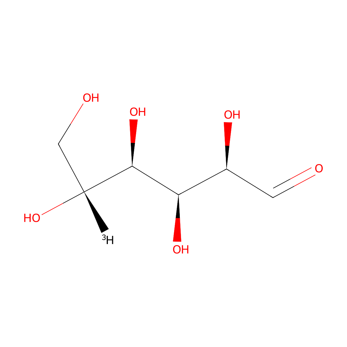 D-Glucose-5-C-t molecular structure, CAS 14049-06-0