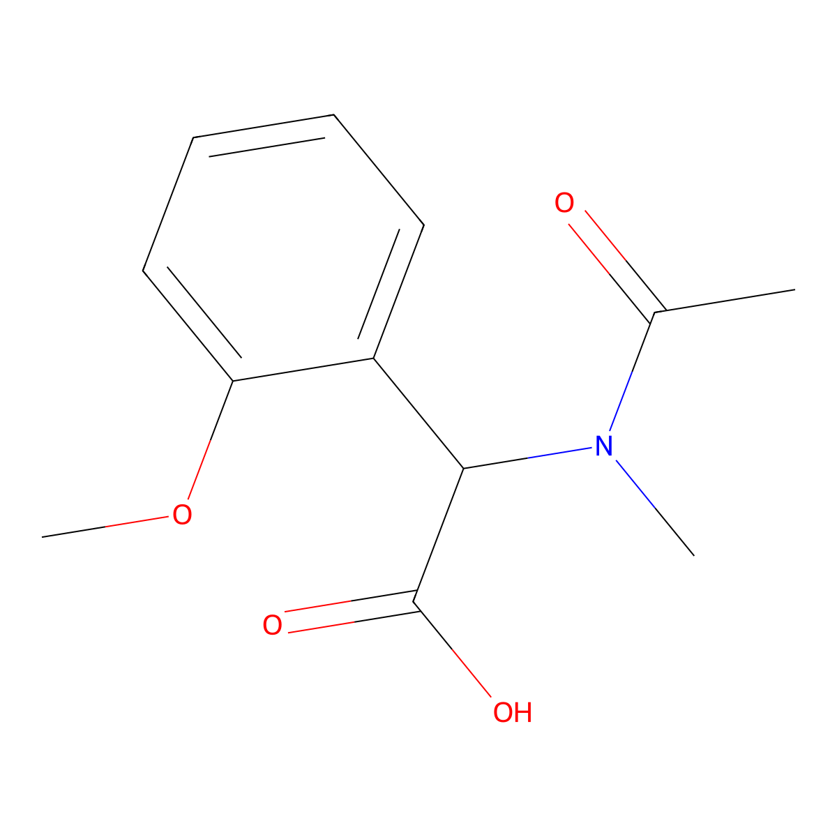 2-(2-methoxyphenyl)-2-(N-methylacetamido)acetic acid molecular structure, CAS 1404918-57-5