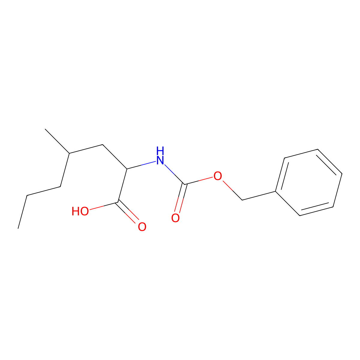 2-{[(Benzyloxy)carbonyl]amino}-4-methylheptanoic acid molecular structure, CAS 1404945-24-9