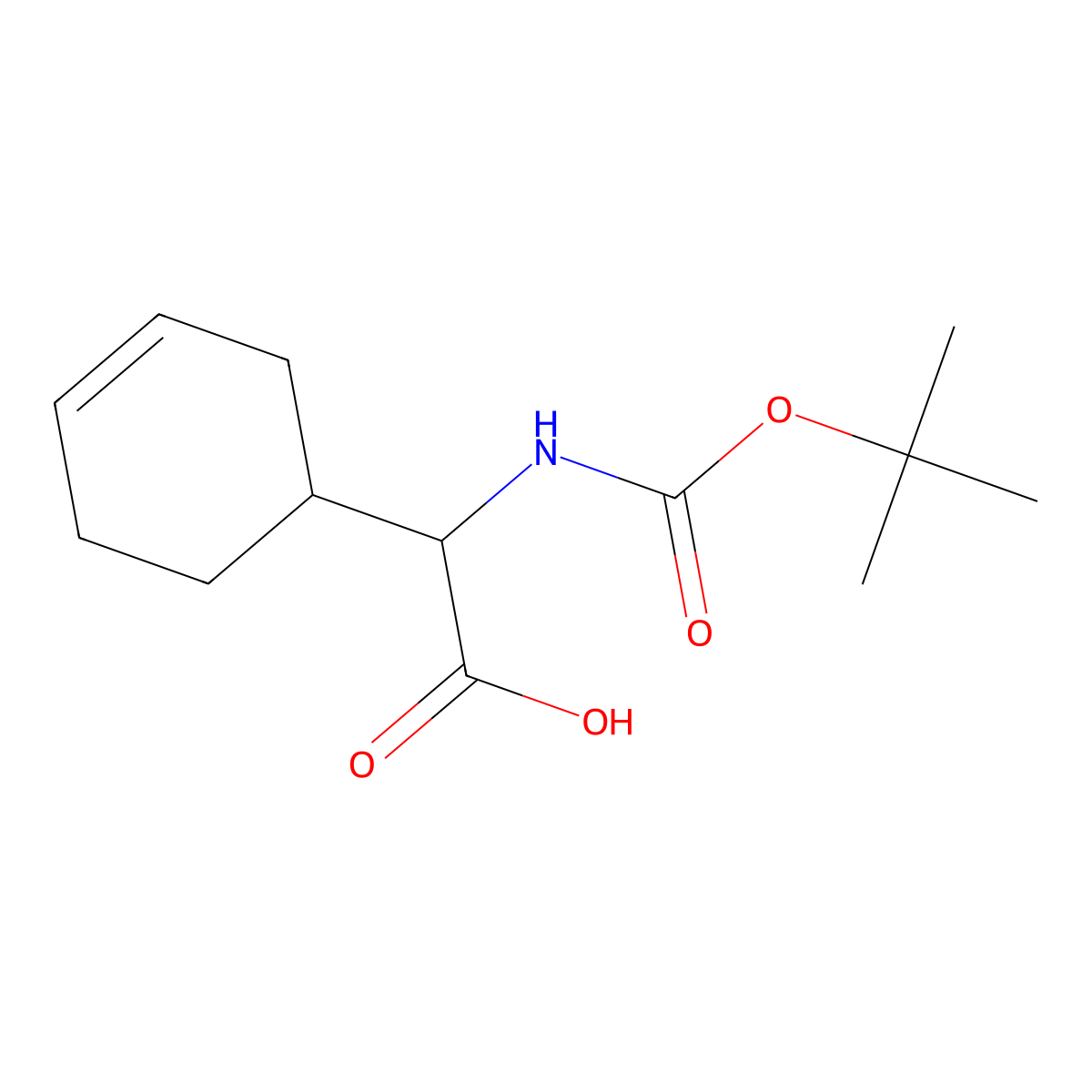 2-{[(Tert-butoxy)carbonyl]amino}-2-(cyclohex-3-en-1-yl)aceticacid molecular structure, CAS 1404955-01-6
