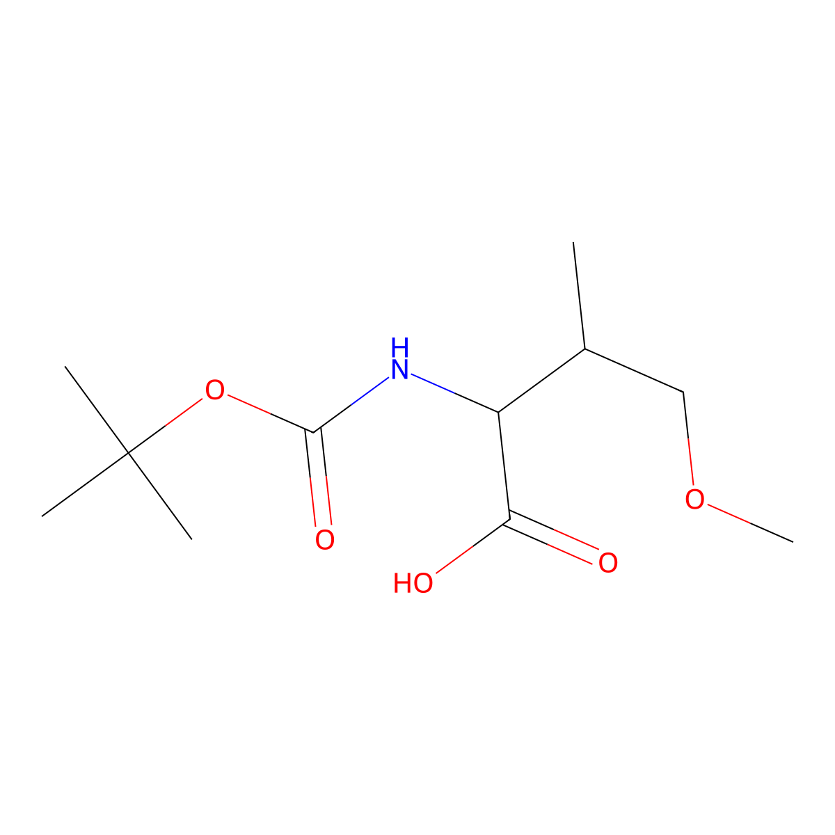2-((Tert-butoxycarbonyl)amino)-4-methoxy-3-methylbutanoic acid molecular structure, CAS 1404955-26-5