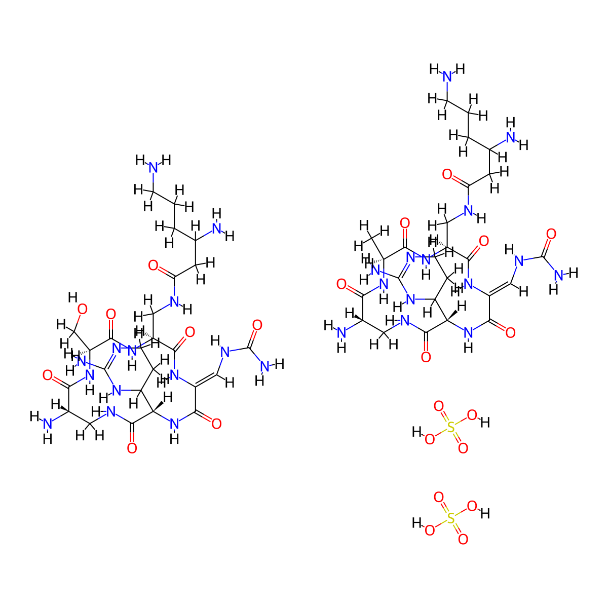 Capreomycin Sulfate molecular structure, CAS 1405-37-4