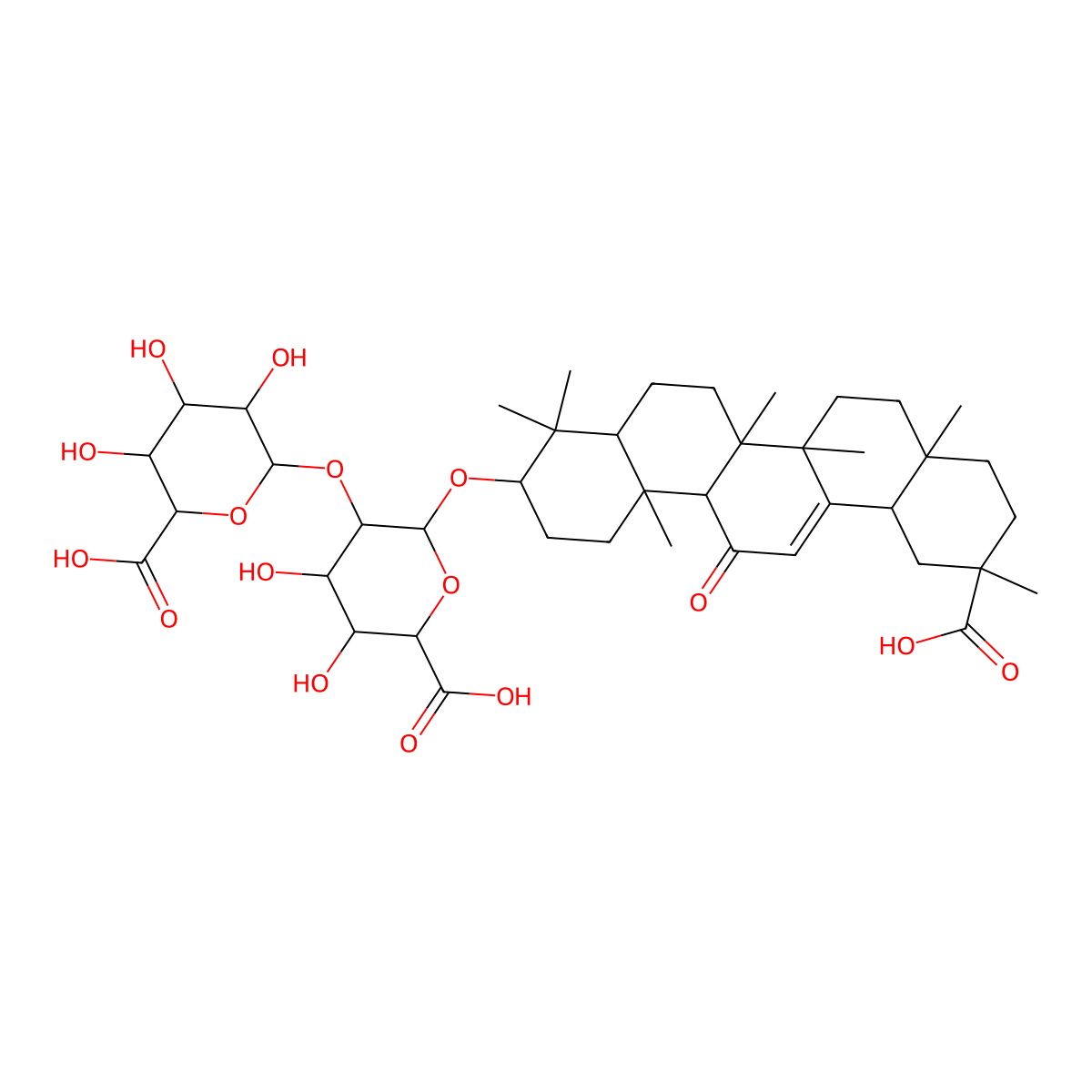 Glycyrrhizin molecular structure, CAS 1405-86-3