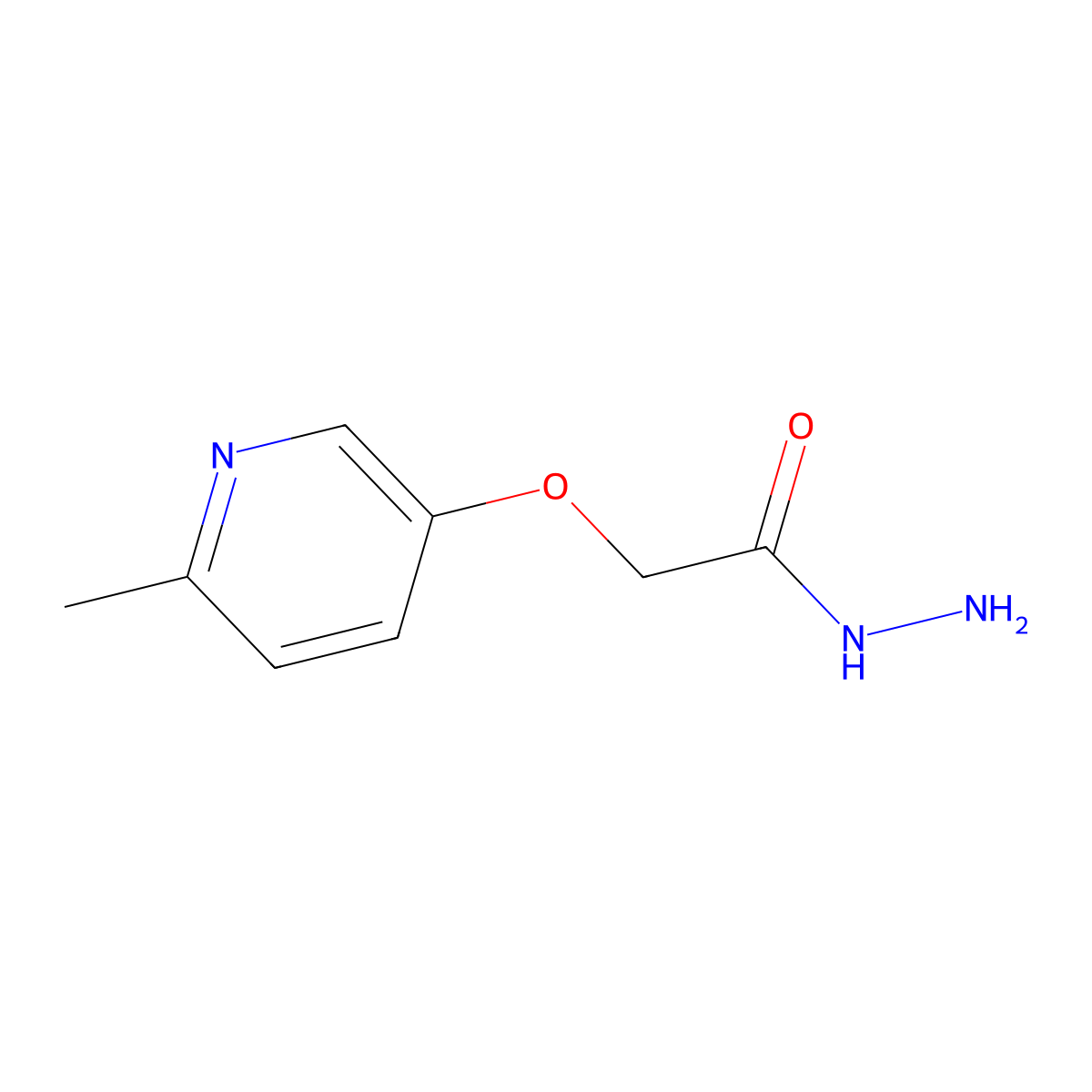 2-[(6-Methylpyridin-3-yl)oxy]acetohydrazide molecular structure, CAS 1405012-72-7
