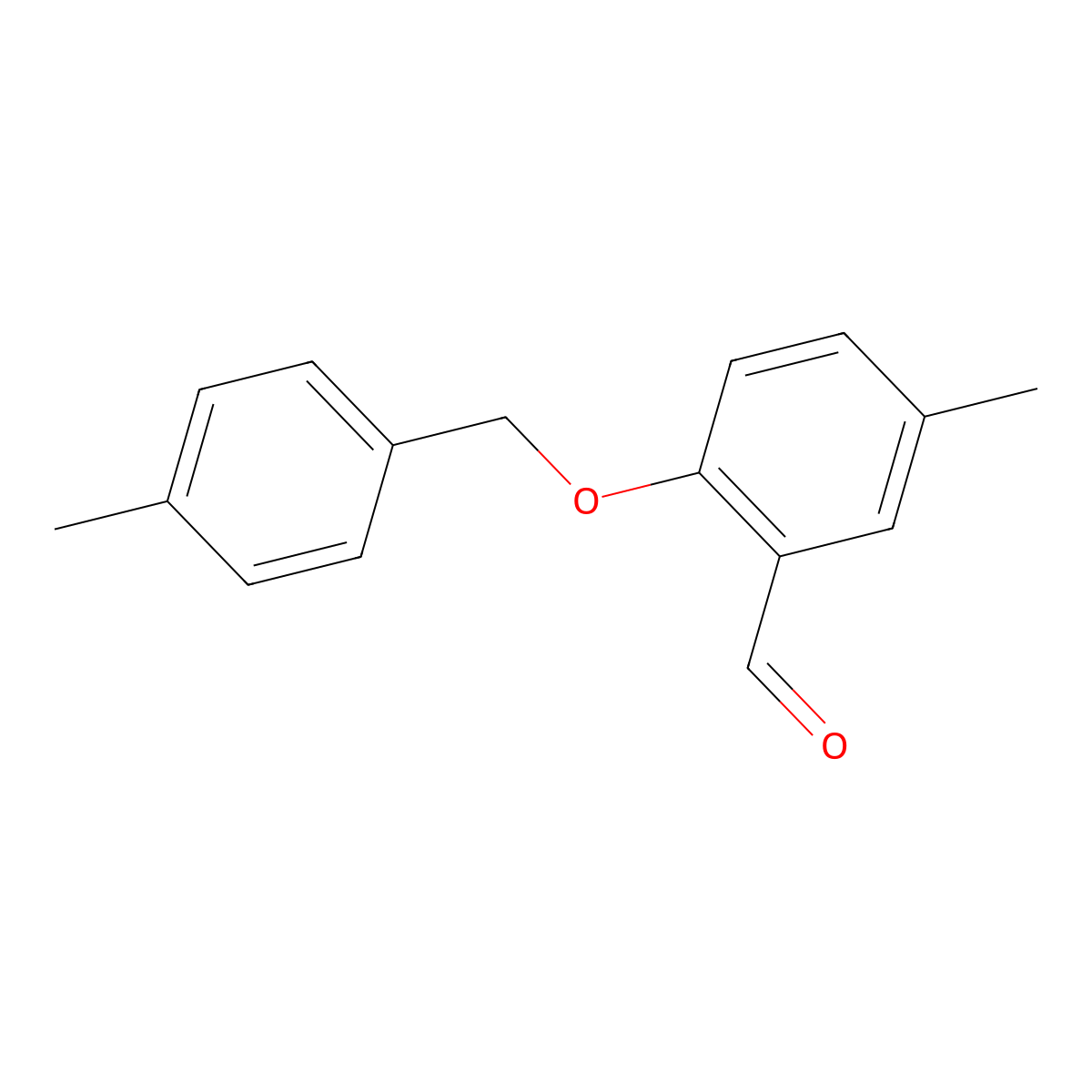 5-Methyl-2-((4-methylbenzyl)oxy)benzaldehyde molecular structure, CAS 1405038-17-6