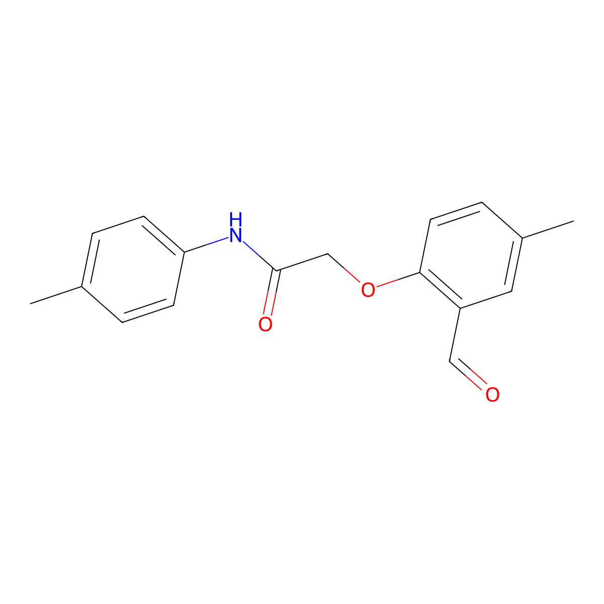 2-(2-Formyl-4-methylphenoxy)-N-(p-tolyl)acetamide molecular structure, CAS 1405038-42-7