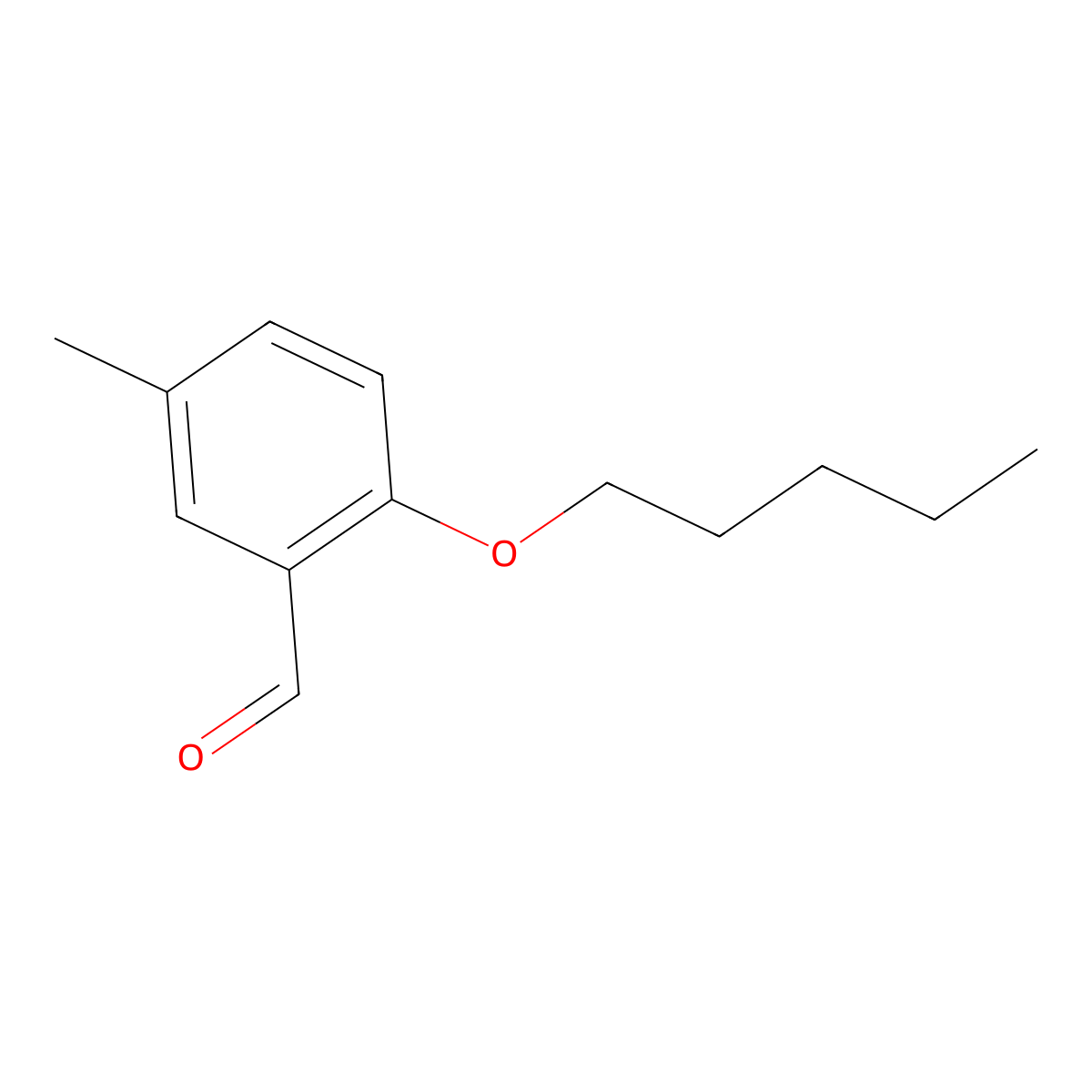 5-Methyl-2-(pentyloxy)benzaldehyde molecular structure, CAS 1405052-18-7