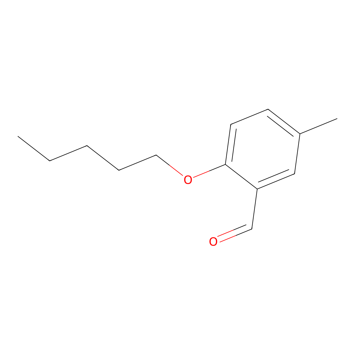 5-Methyl-2-(pentyloxy)benzaldehyde molecular structure, CAS 1405052-18-7