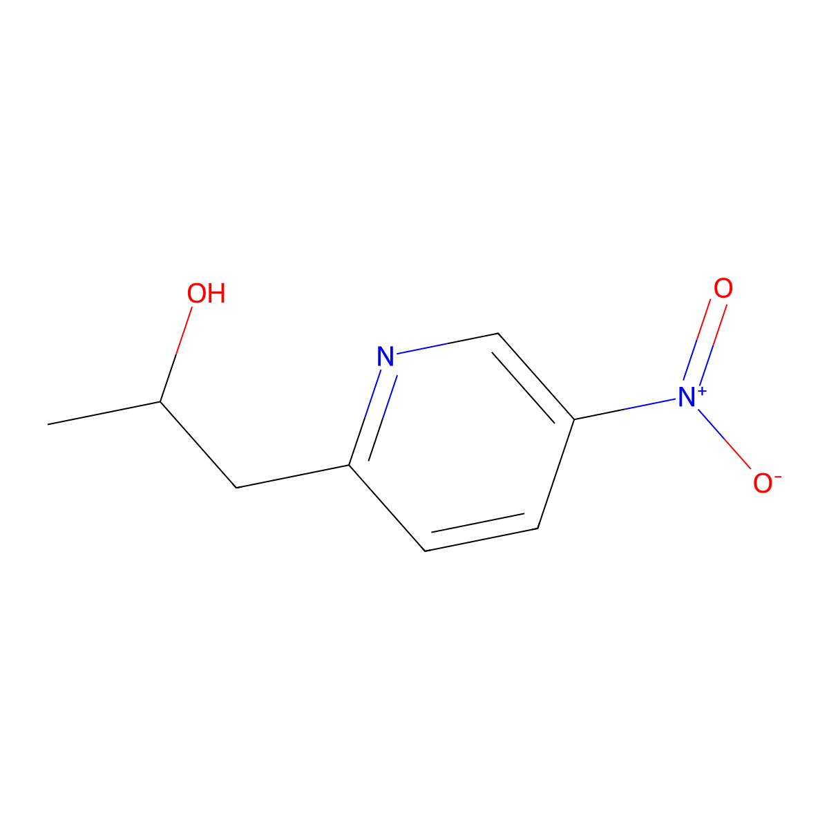 1-(5-Nitropyridin-2-yl)propan-2-ol molecular structure, CAS 1405106-93-5