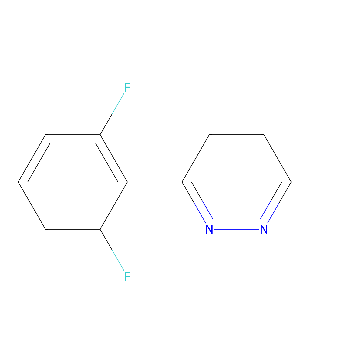 3-(2,6-Difluorophenyl)-6-methylpyridazine molecular structure, CAS 1405127-62-9