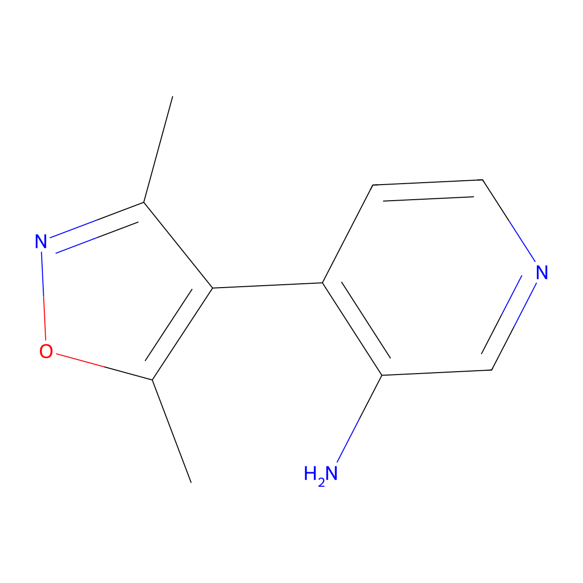 4-(3,5-Dimethylisoxazol-4-yl)pyridin-3-amine molecular structure, CAS 1405128-79-1