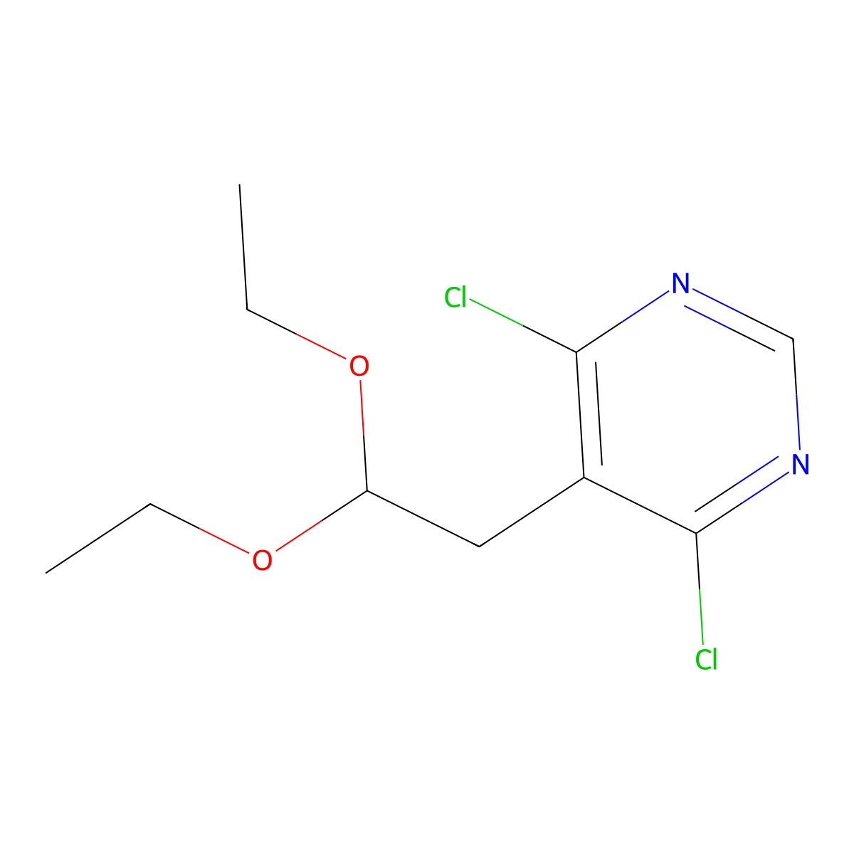 4,6-Dichloro-5-(2,2-diethoxyethyl)pyrimidine molecular structure, CAS 14052-82-5
