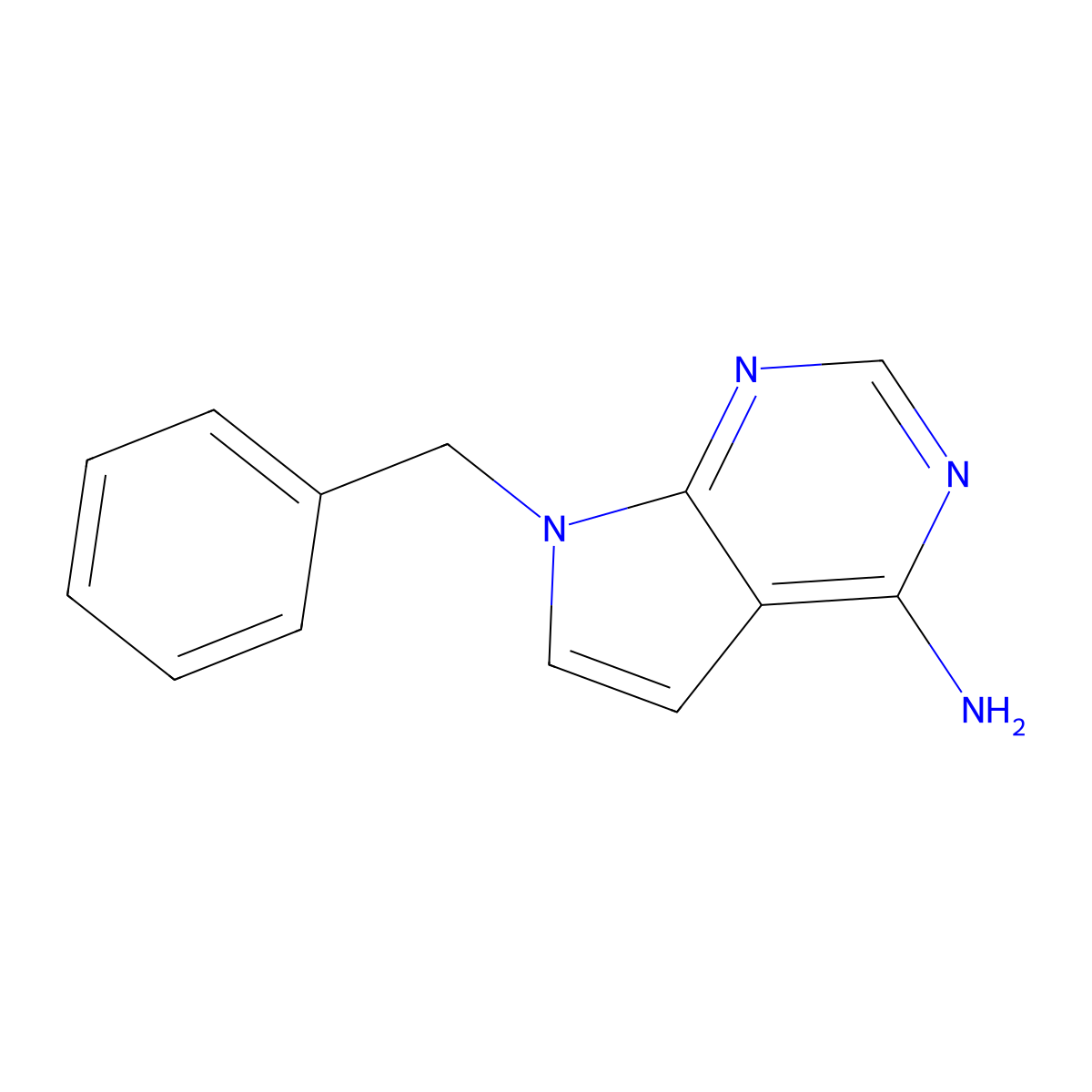 7-Benzyl-7h-pyrrolo[2,3-d]pyrimidin-4-amine molecular structure, CAS 14052-84-7