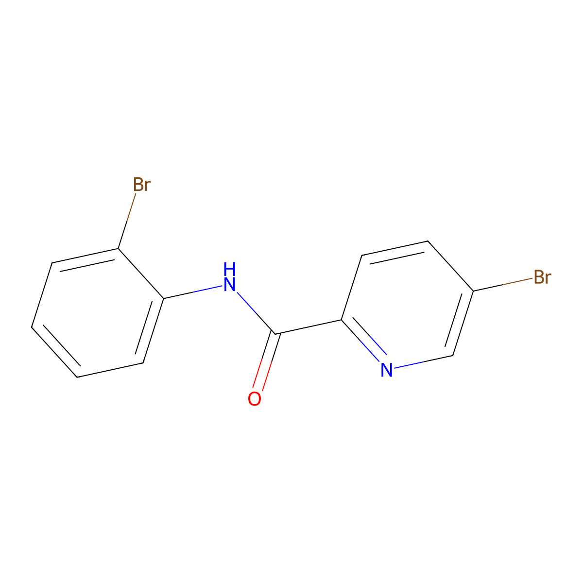 5-Bromo-N-(2-bromophenyl)picolinamide molecular structure, CAS 1405242-58-1
