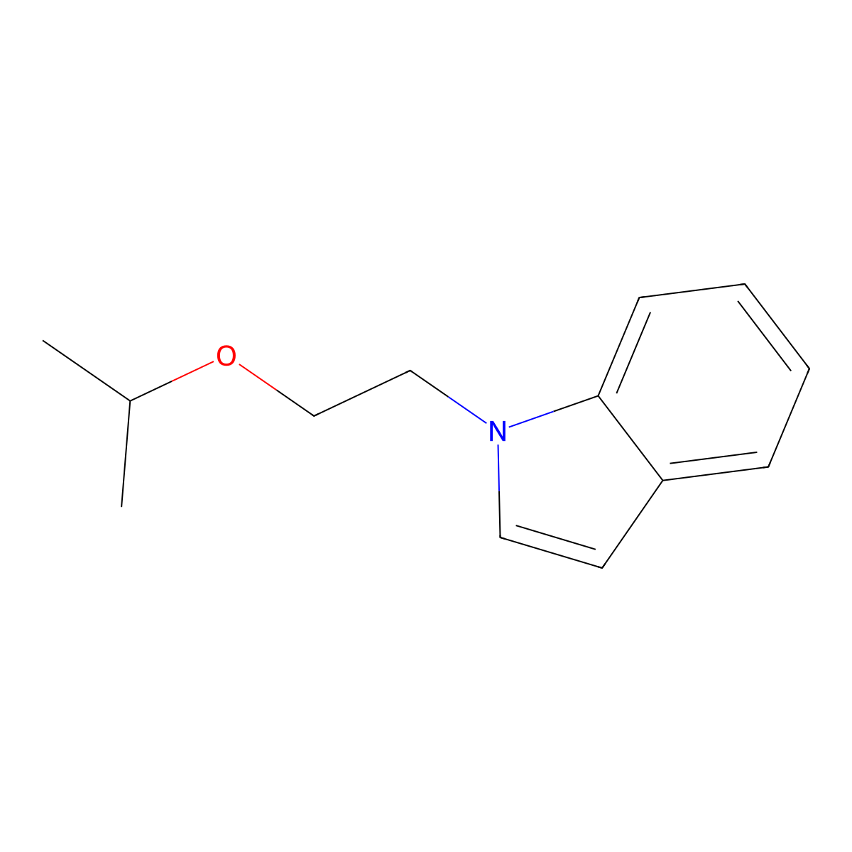 1-[2-(propan-2-yloxy)ethyl]-1H-indole molecular structure, CAS 1405303-01-6