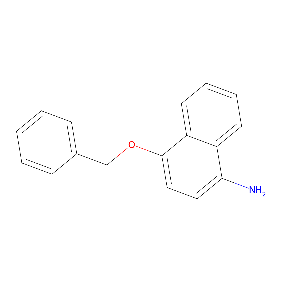 4-(Benzyloxy)naphthalen-1-amine molecular structure, CAS 1405356-89-9