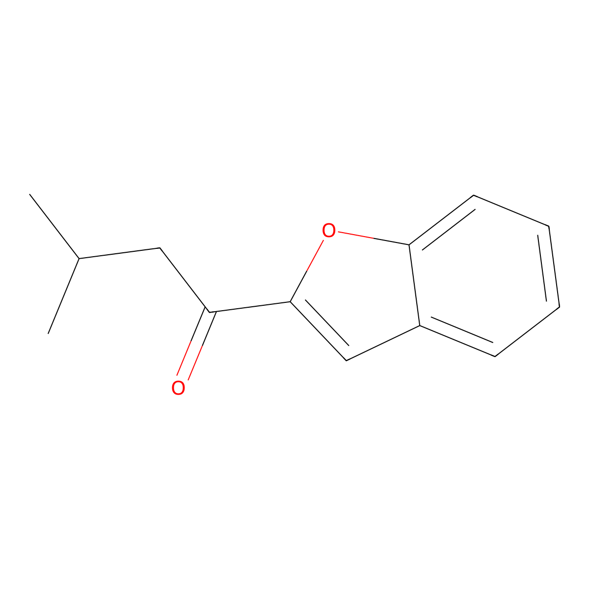 1-(1-Benzofuran-2-yl)-3-methylbutan-1-one molecular structure, CAS 1405433-06-8