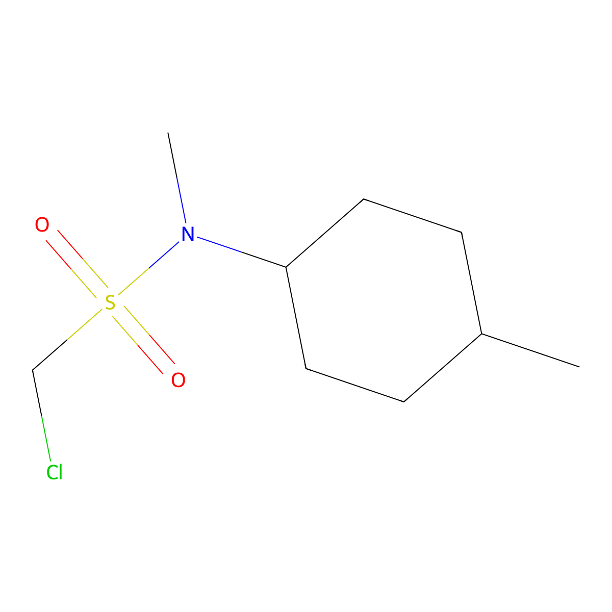 1-chloro-N-methyl-N-(4-methylcyclohexyl)methanesulfonamide molecular structure, CAS 1405461-75-7