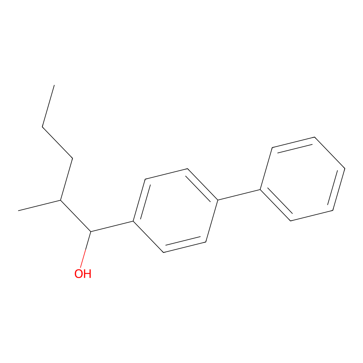 alpha-(1-Methylbutyl)[1,1'-biphenyl]-4-methanol molecular structure, CAS 1405499-94-6