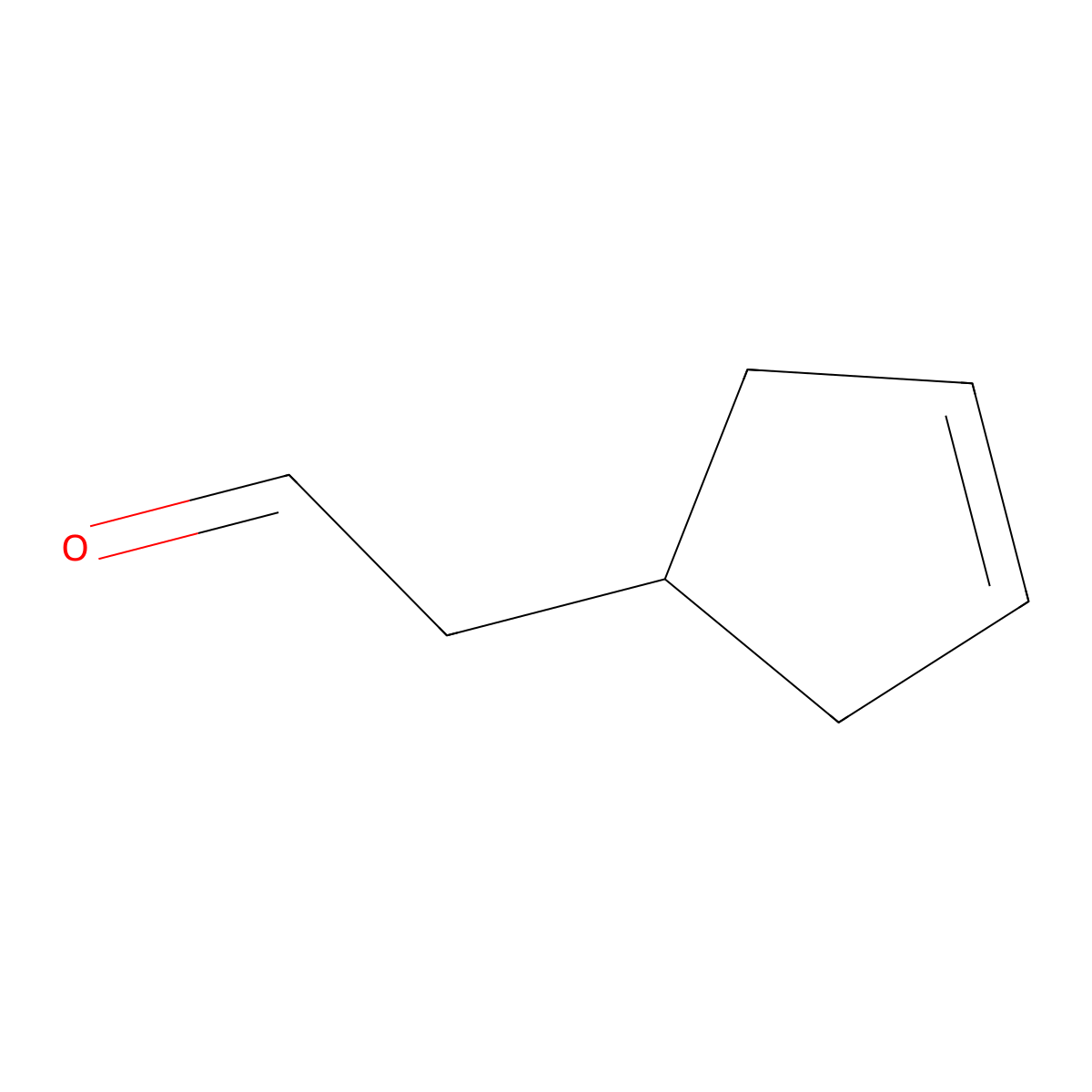 3-Cyclopentene-1-acetaldehyde molecular structure, CAS 14055-37-9