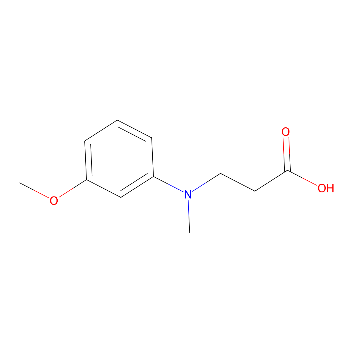 3-[(3-Methoxy-phenyl)-methyl-amino]-propionic acid molecular structure, CAS 14055-88-0