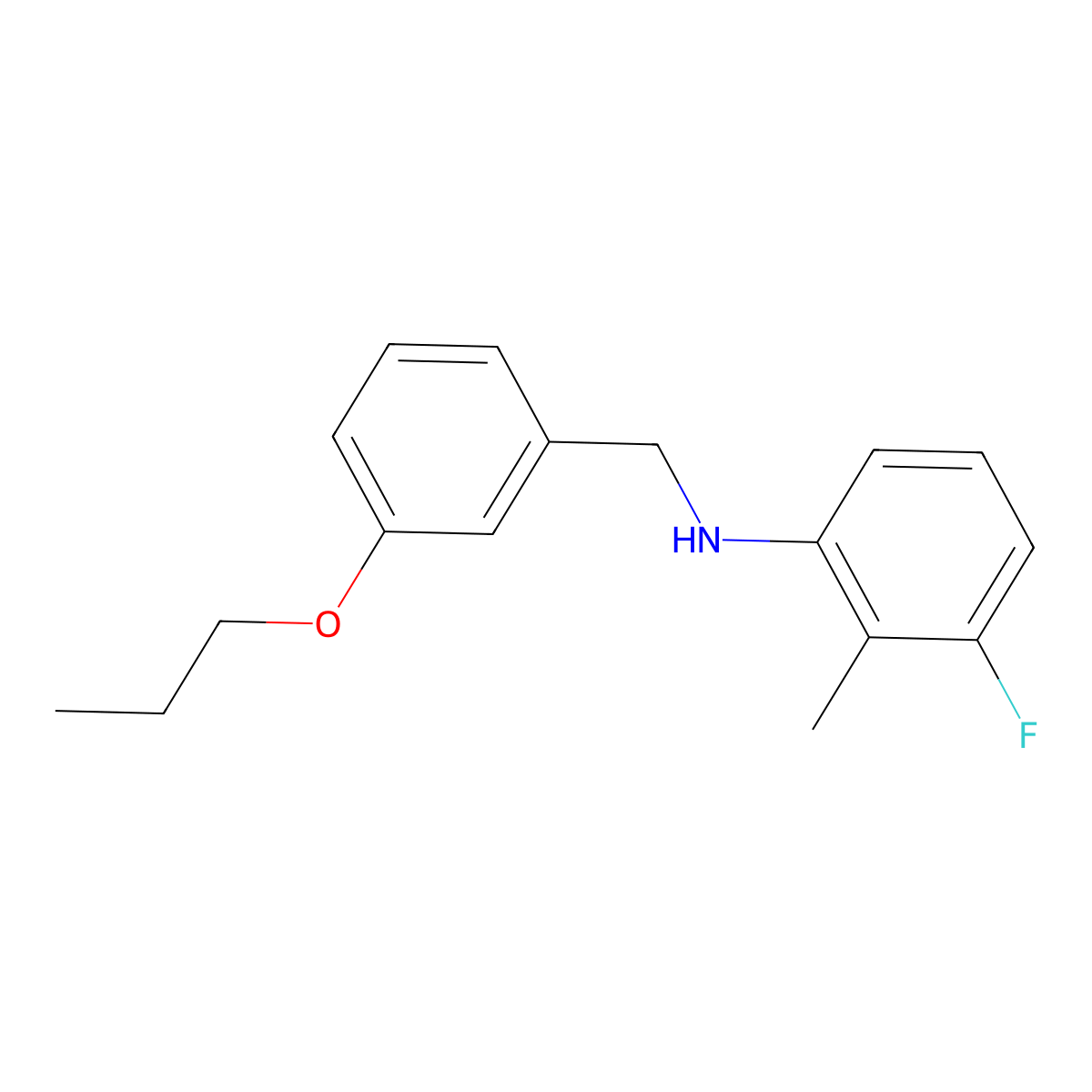 N-(3-Fluoro-2-methylphenyl)-3-propoxybenzenemethanamine molecular structure, CAS 1405562-33-5