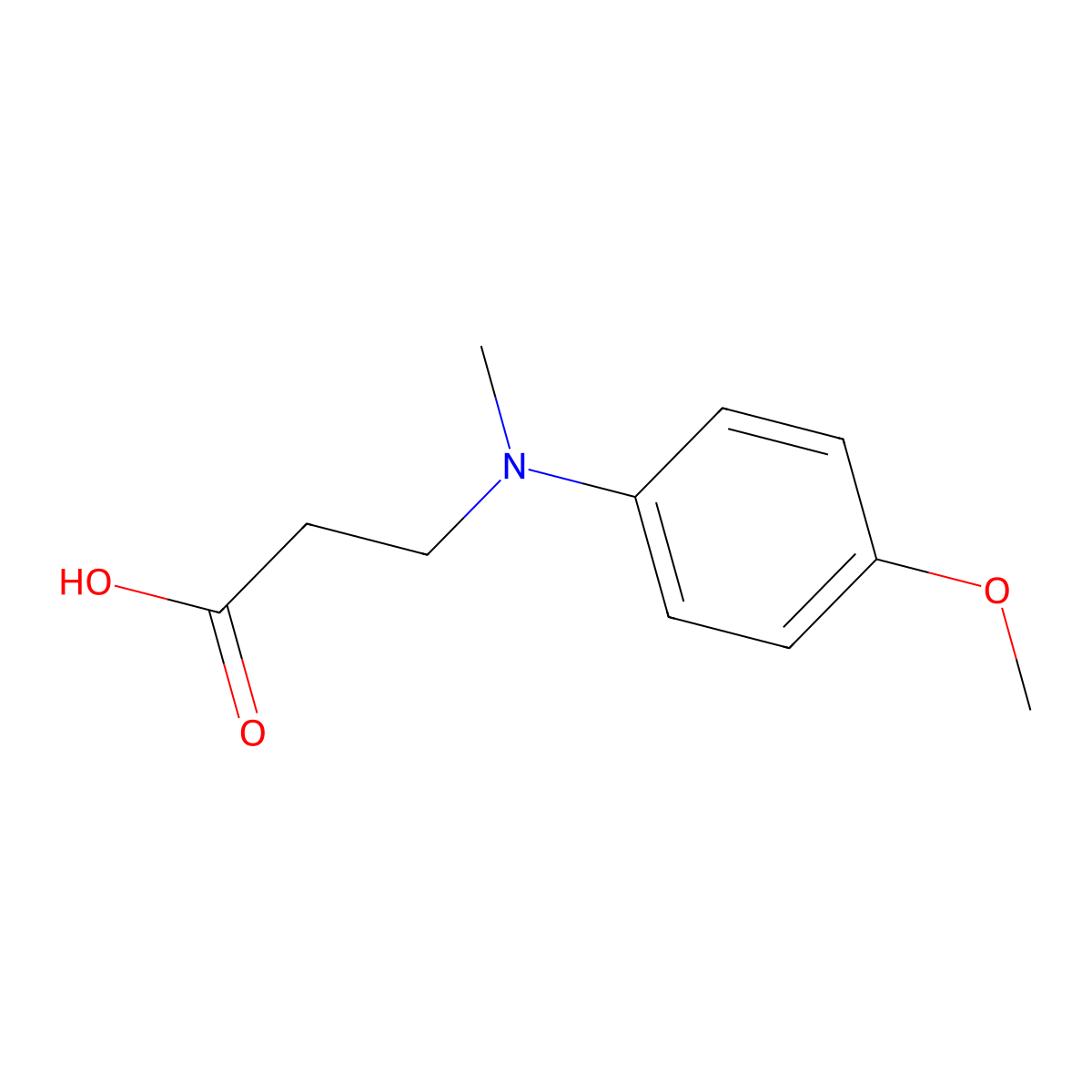 3-[(4-Methoxy-phenyl)-methyl-amino]-propionic acid molecular structure, CAS 14056-08-7