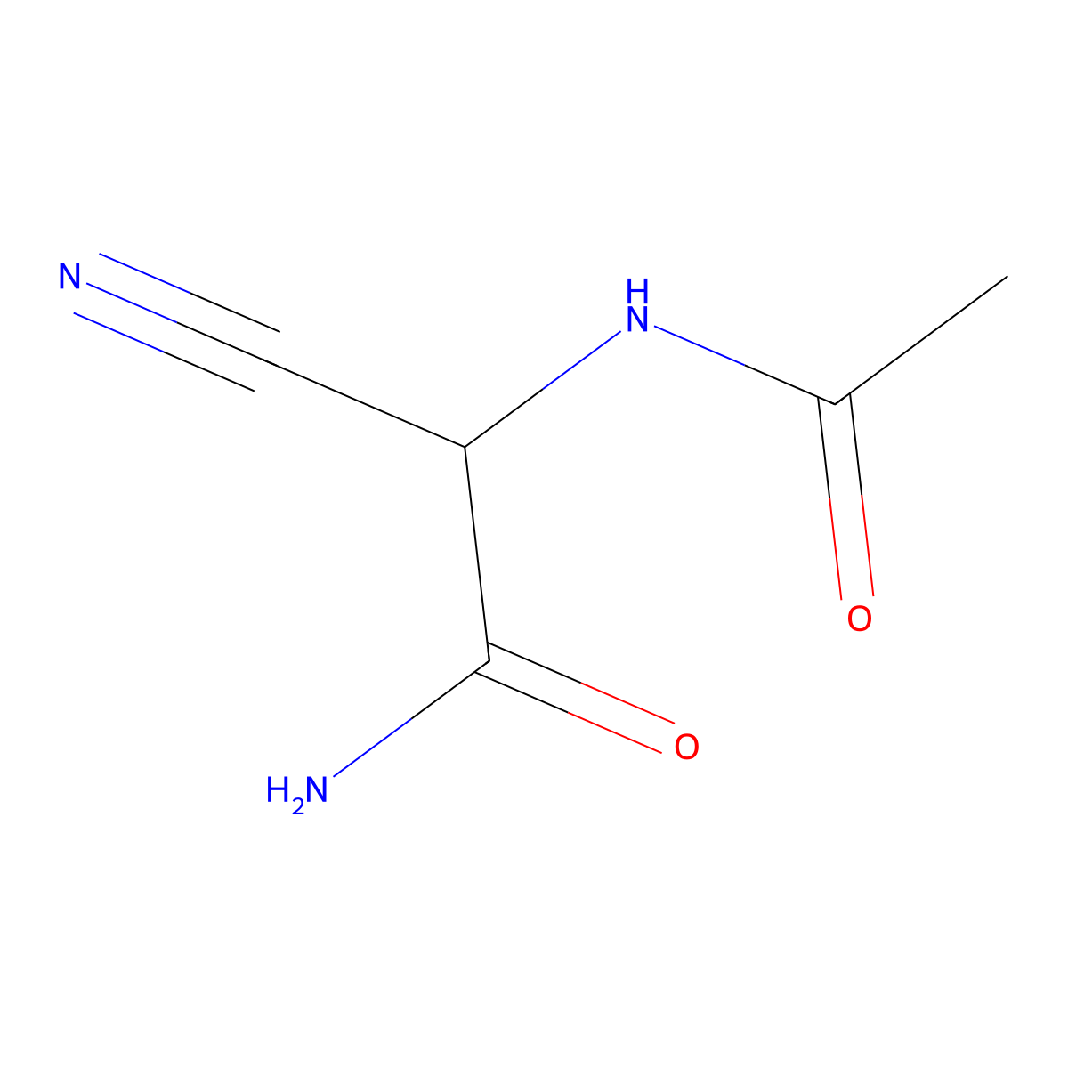 2-Acetylamino-2-cyano-acetamide molecular structure, CAS 14056-39-4