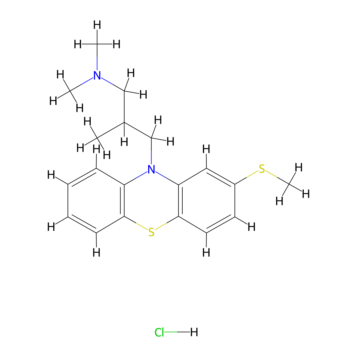 Methiomeprazine Hydrochloride molecular structure, CAS 14056-64-5