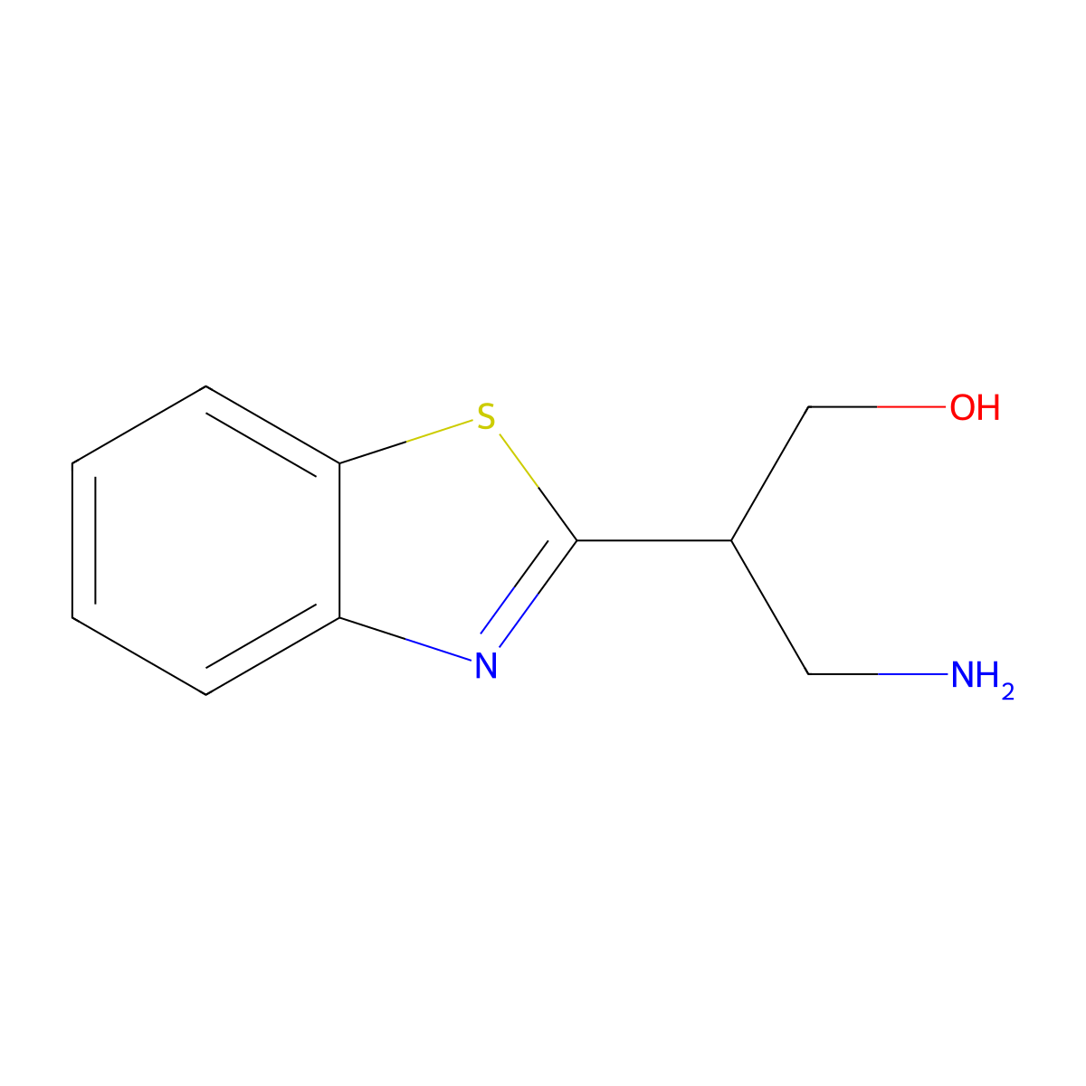 3-Amino-2-(benzo[d]thiazol-2-yl)propan-1-ol molecular structure, CAS 1405604-65-0