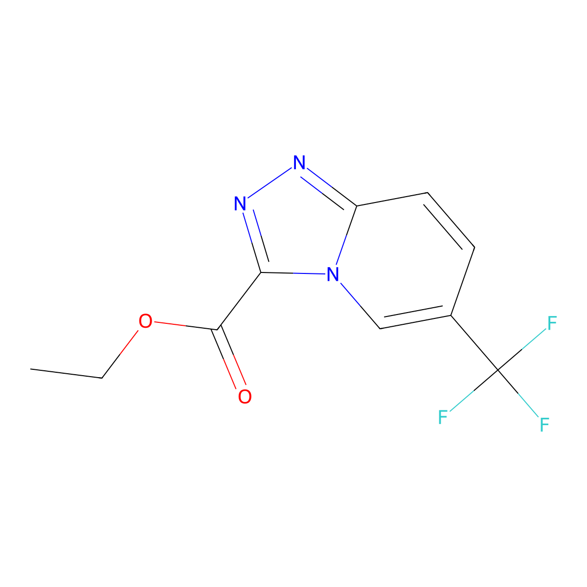 Ethyl 6-(trifluoromethyl)-[1,2,4]triazolo[4,3-a]pyridine-3-carboxylate molecular structure, CAS 1405673-88-2