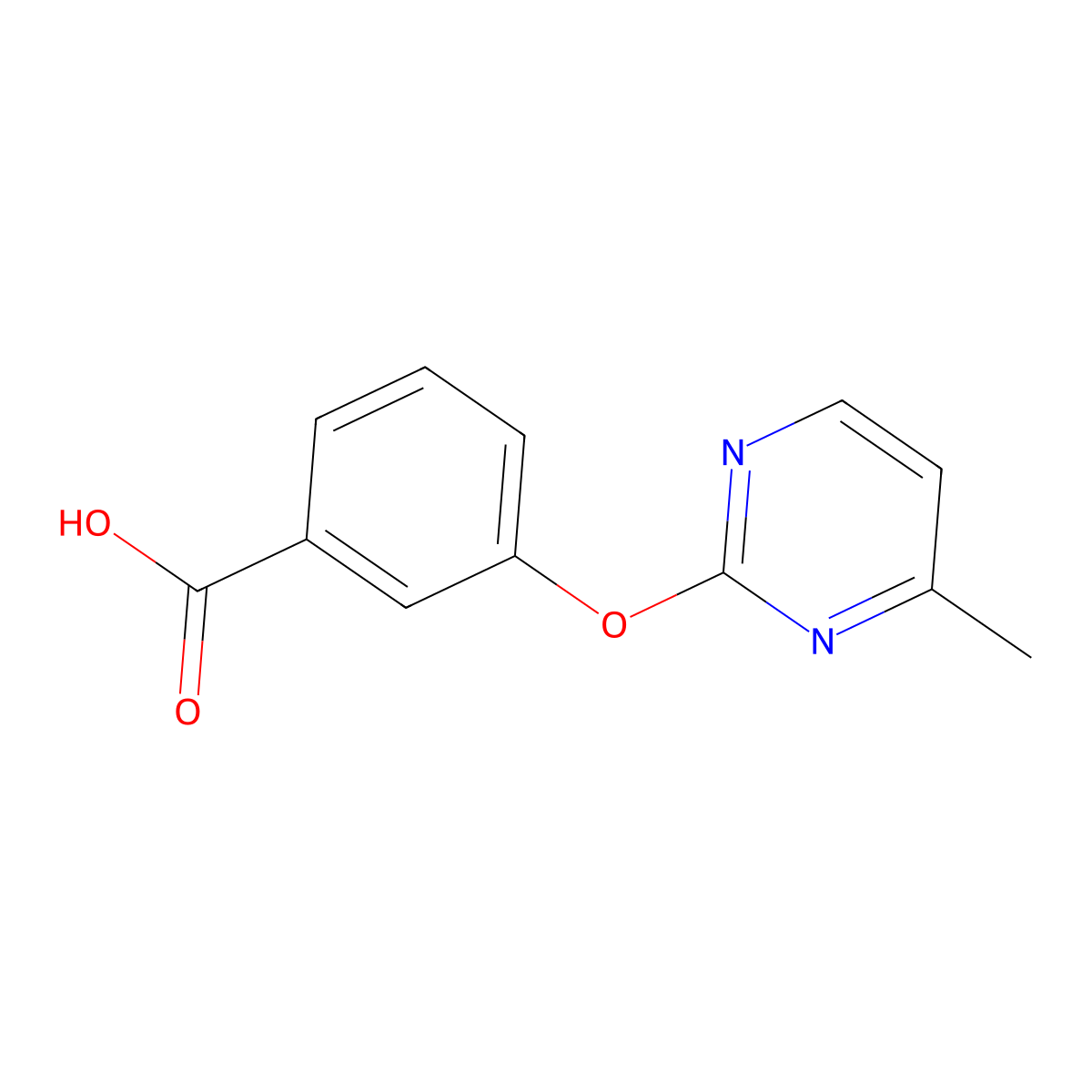 3-((4-Methylpyrimidin-2-yl)oxy)benzoic acid molecular structure, CAS 1405676-58-5