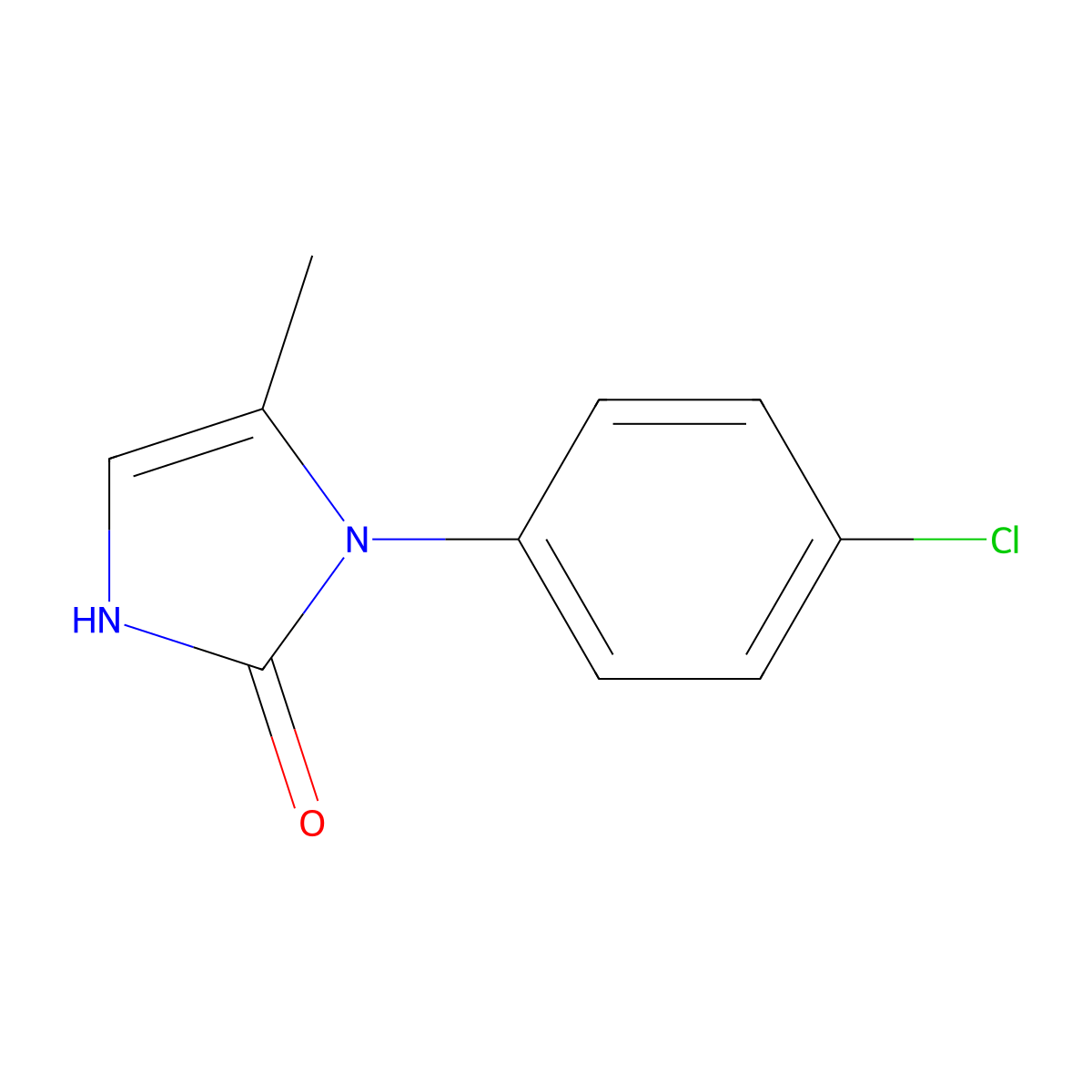 1-(4-chlorophenyl)-5-methyl-2,3-dihydro-1H-imidazol-2-one molecular structure, CAS 14058-91-4