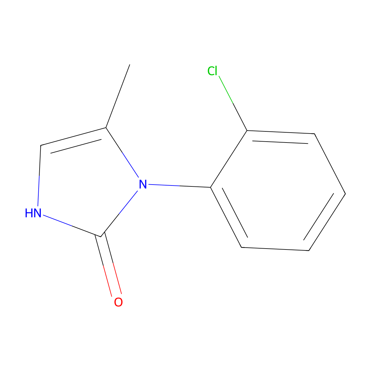 1-(2-chlorophenyl)-5-methyl-2,3-dihydro-1H-imidazol-2-one molecular structure, CAS 14058-95-8