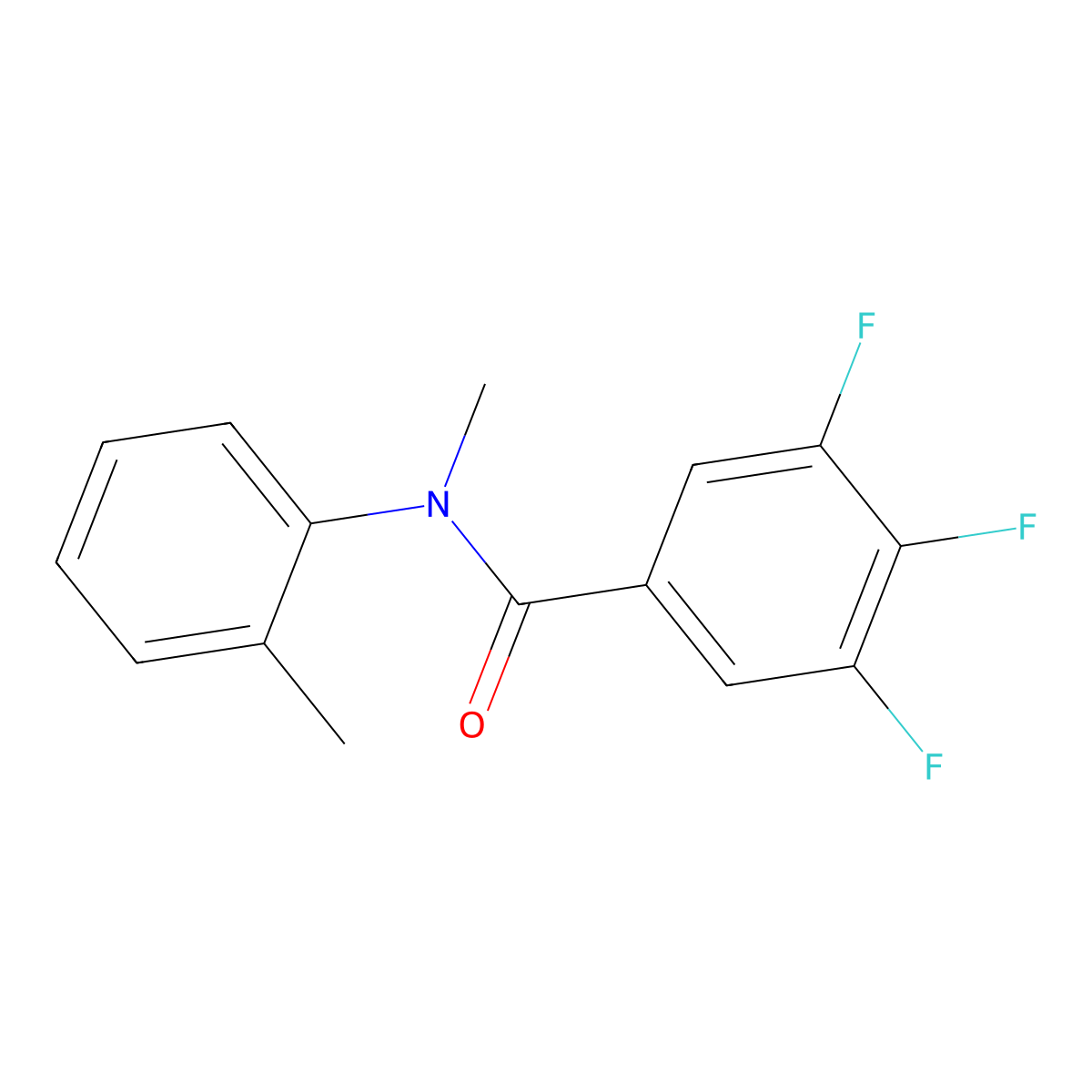 3,4,5-trifluoro-N-methyl-N-(2-methylphenyl)benzamide molecular structure, CAS 1405870-43-0